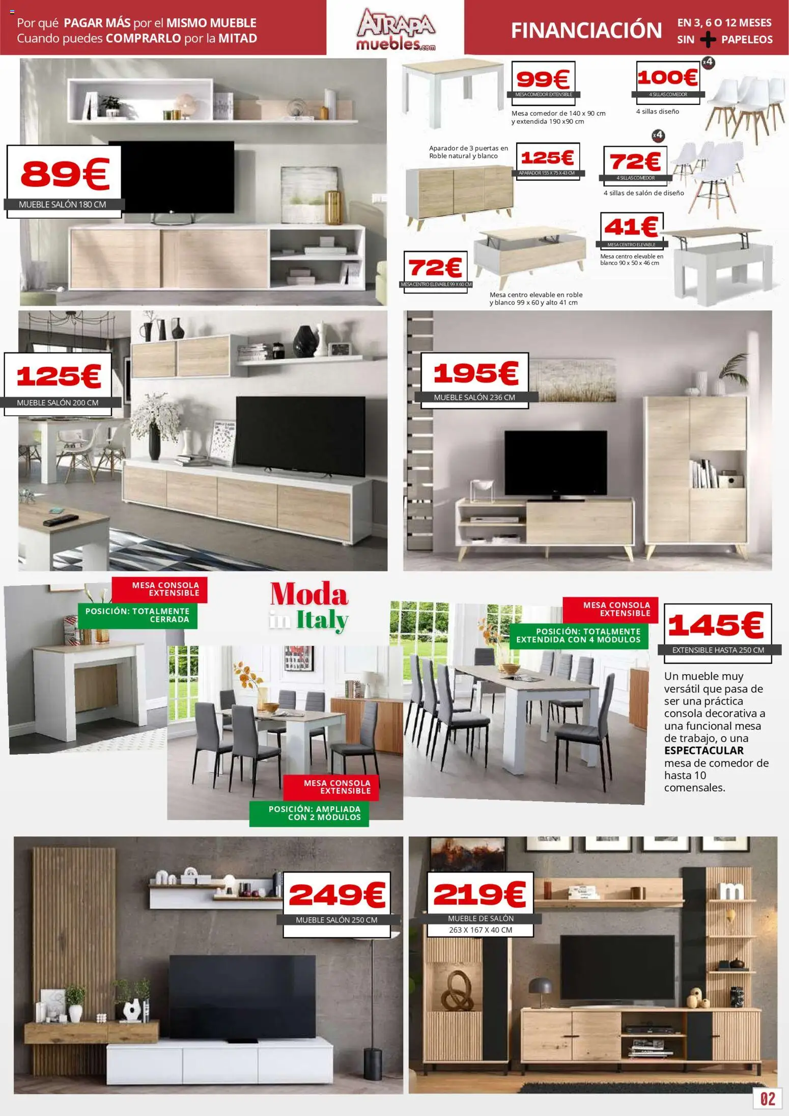 Atrapa Muebles - folleto │ válido desde el 01.02.2026 | Página: 2 | Productos: Consola, Mesa, Aparador