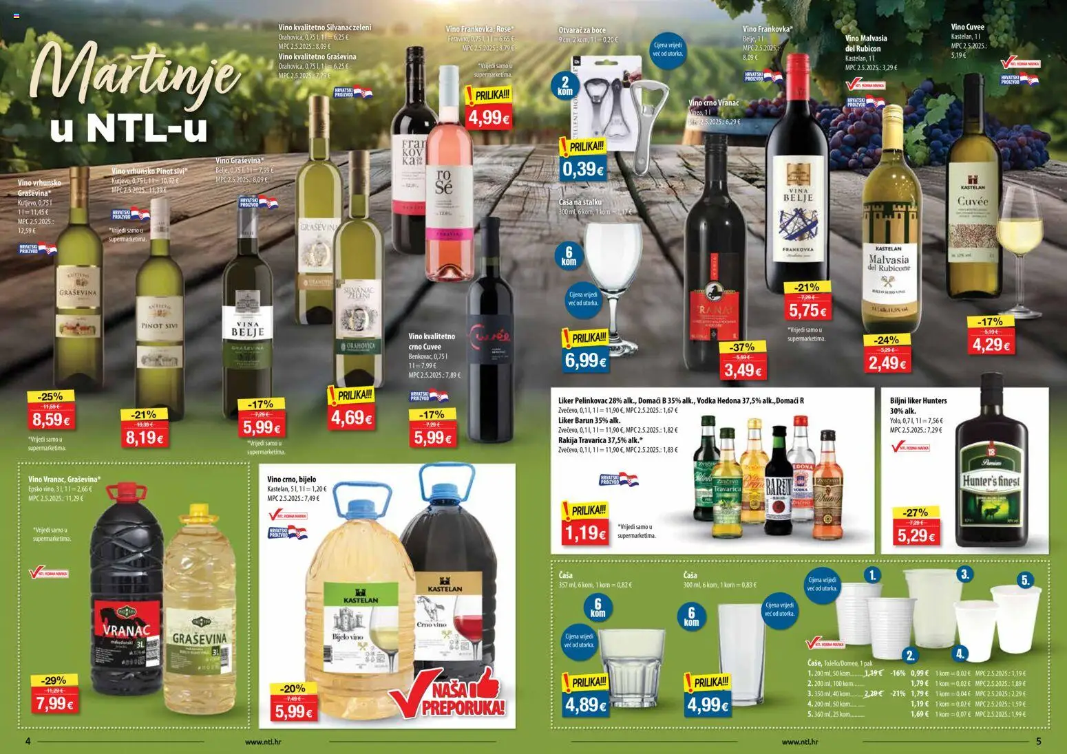 NTL katalog | vrijedi od 05.11.2025 | Stranica: 3 | Proizvodi: Travarica, Bijelo vino, Vino, Otvarač za boce