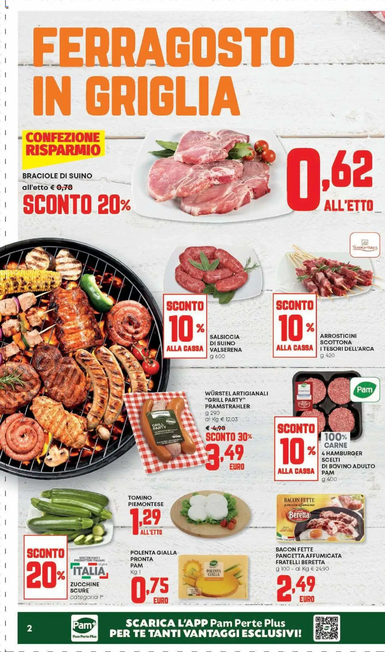 Volantino Panorama del 07.08.2025 | Pagina: 2 | Prodotti: Tè, Pancetta, Suino, Zucchine