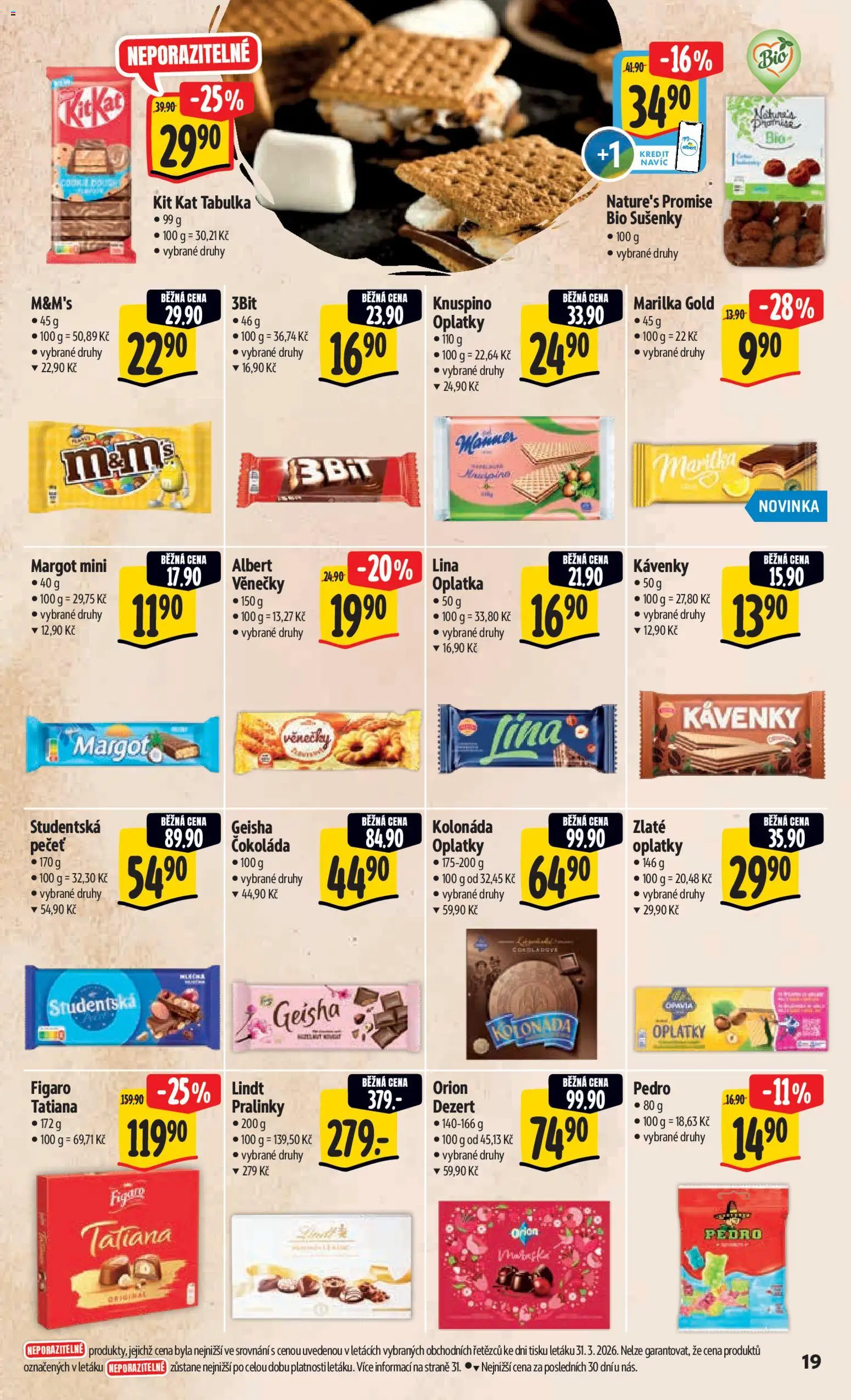 Albert leták - Hypermarket od 07.04.2026 | Strana: 29 | Produkty: Lindt, Čokoláda, Lina, Sušenky