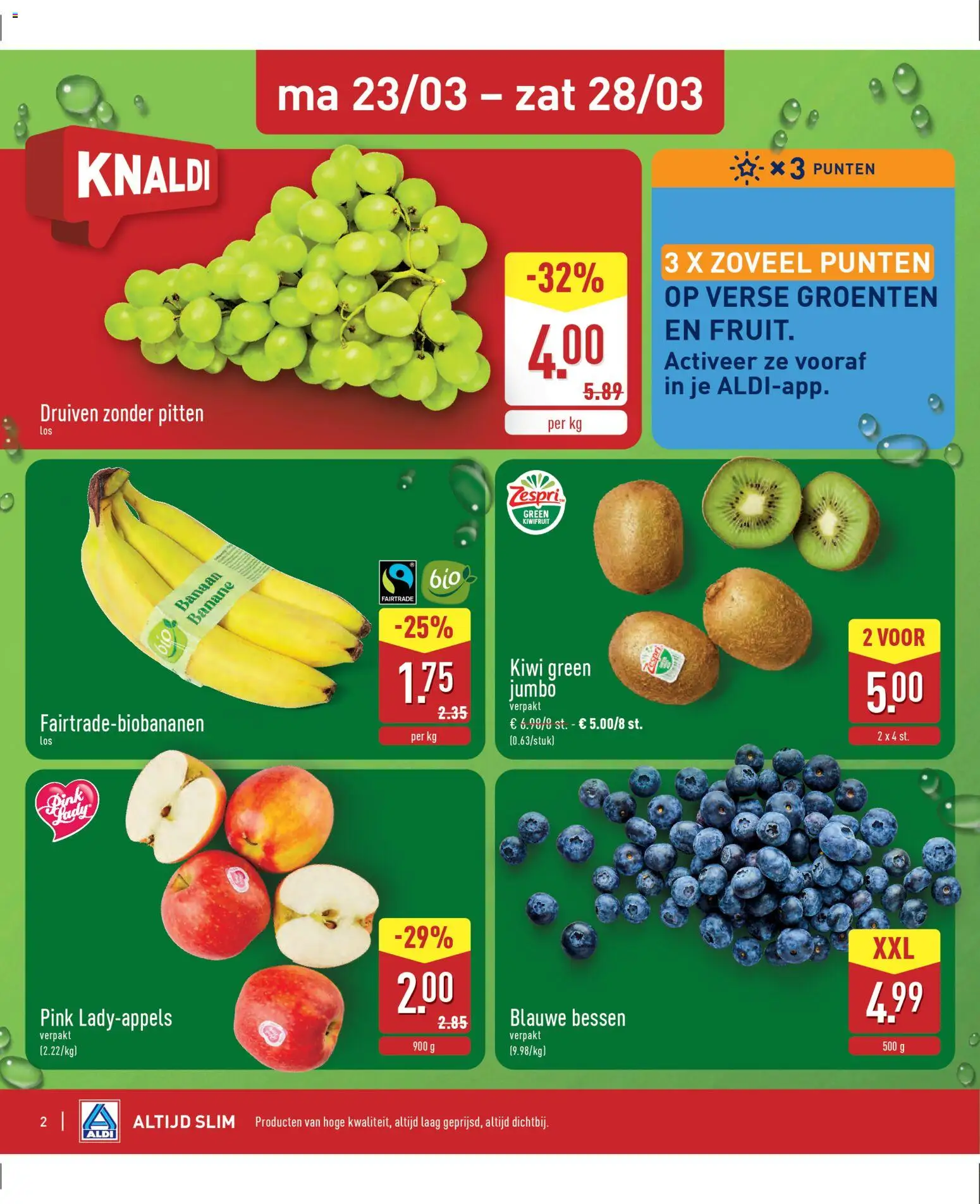 {H1} | Pagina: 2 | Producten: Kiwi, Pitten, Groenten, Banaan