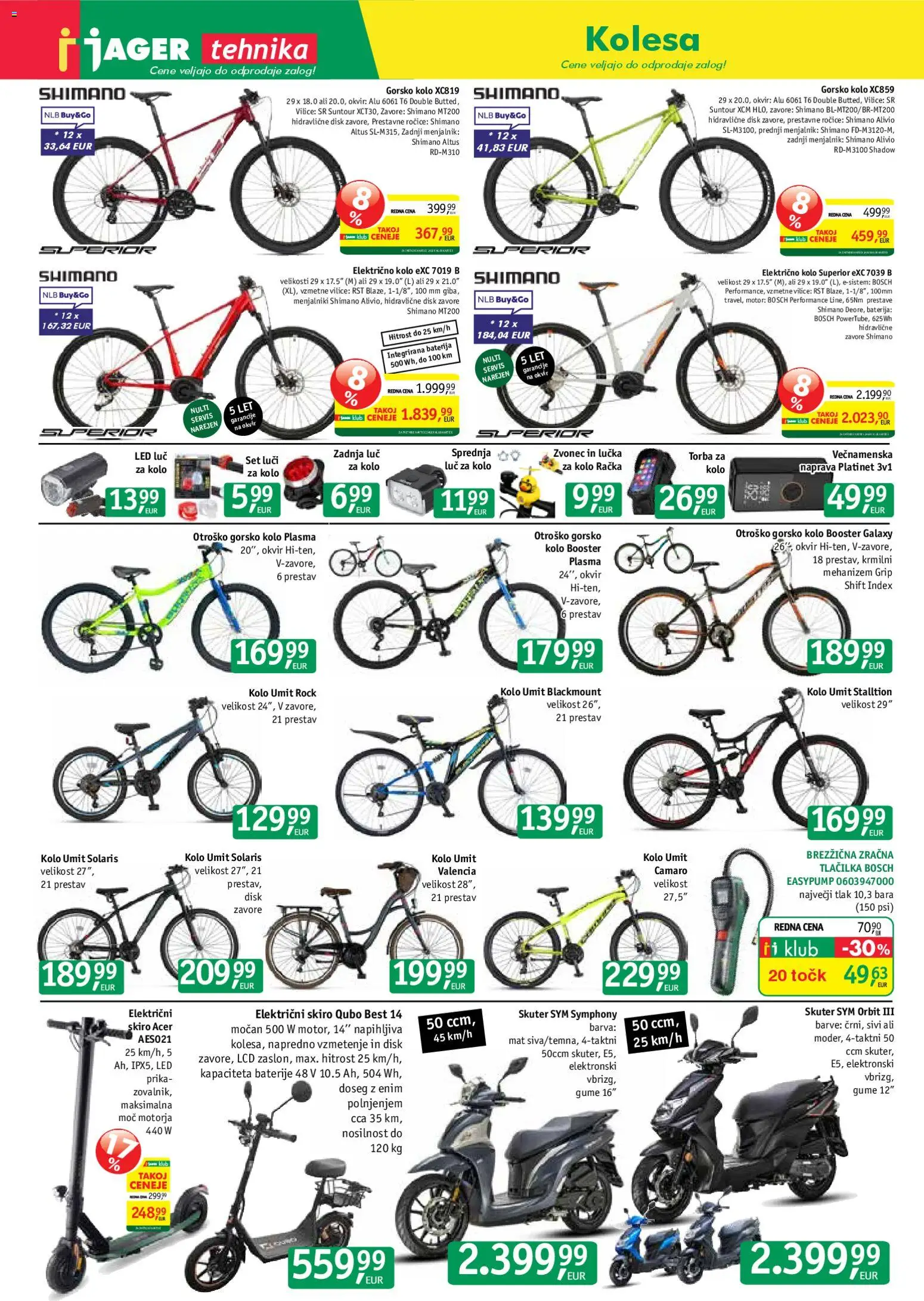 Novi Jager katalog ponudbe – veljaven od 15.04.2026 | Stran: 14 | Izdelki: Baterija, Torba, Okvir, Barva