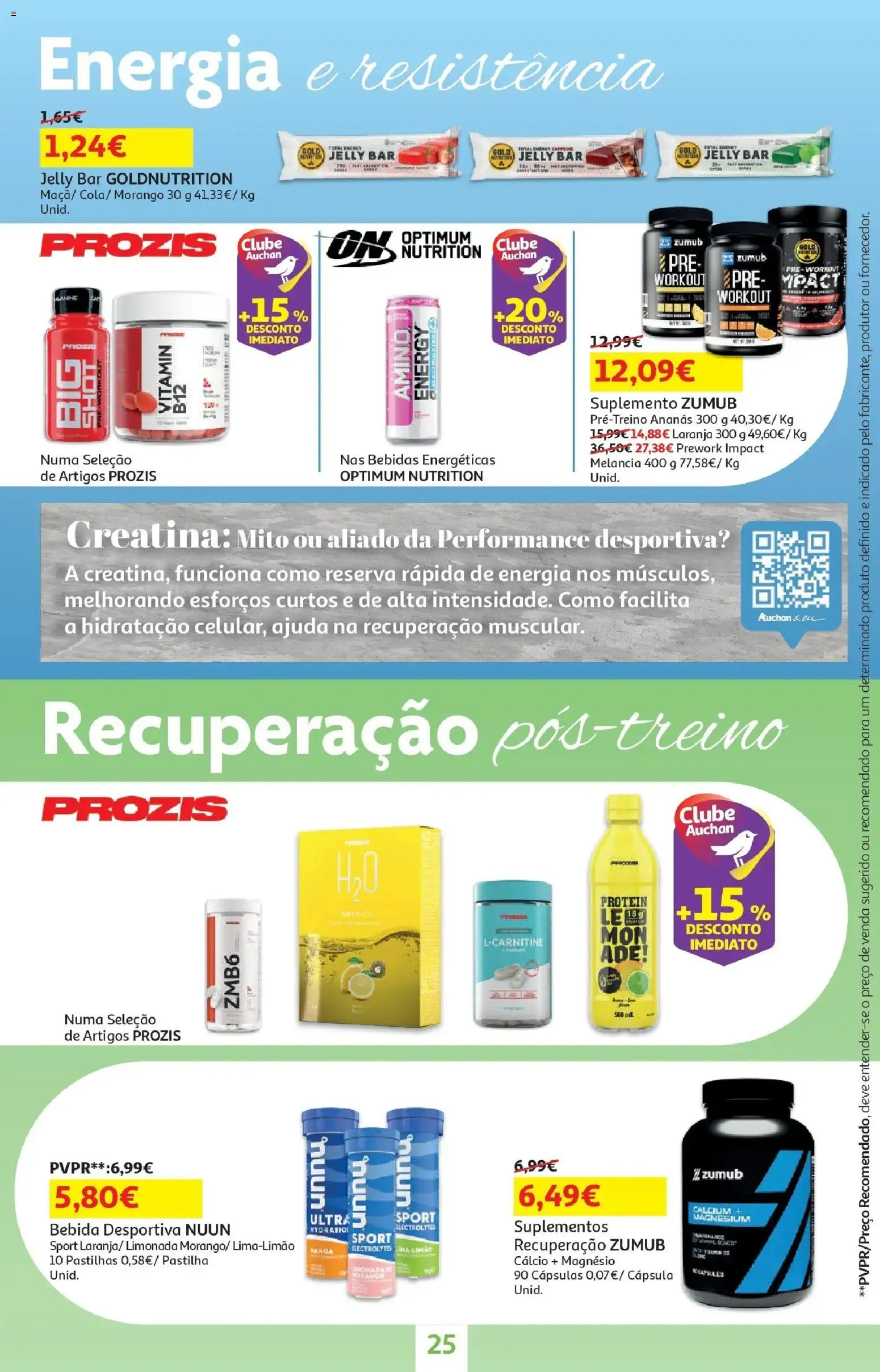 Auchan - O bem-estar começa em casa! │ válido de 26.12.2025 | Página: 25 | Produtos: Cálcio, Creatina, Melancia, Bebida