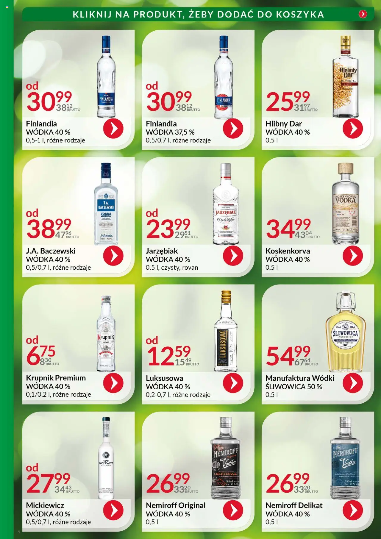 Eurocash Gazetka - Katalog Alkoholowy od 01.08.2025 | Strona: 5 | Produkty: Vodka, Wódka
