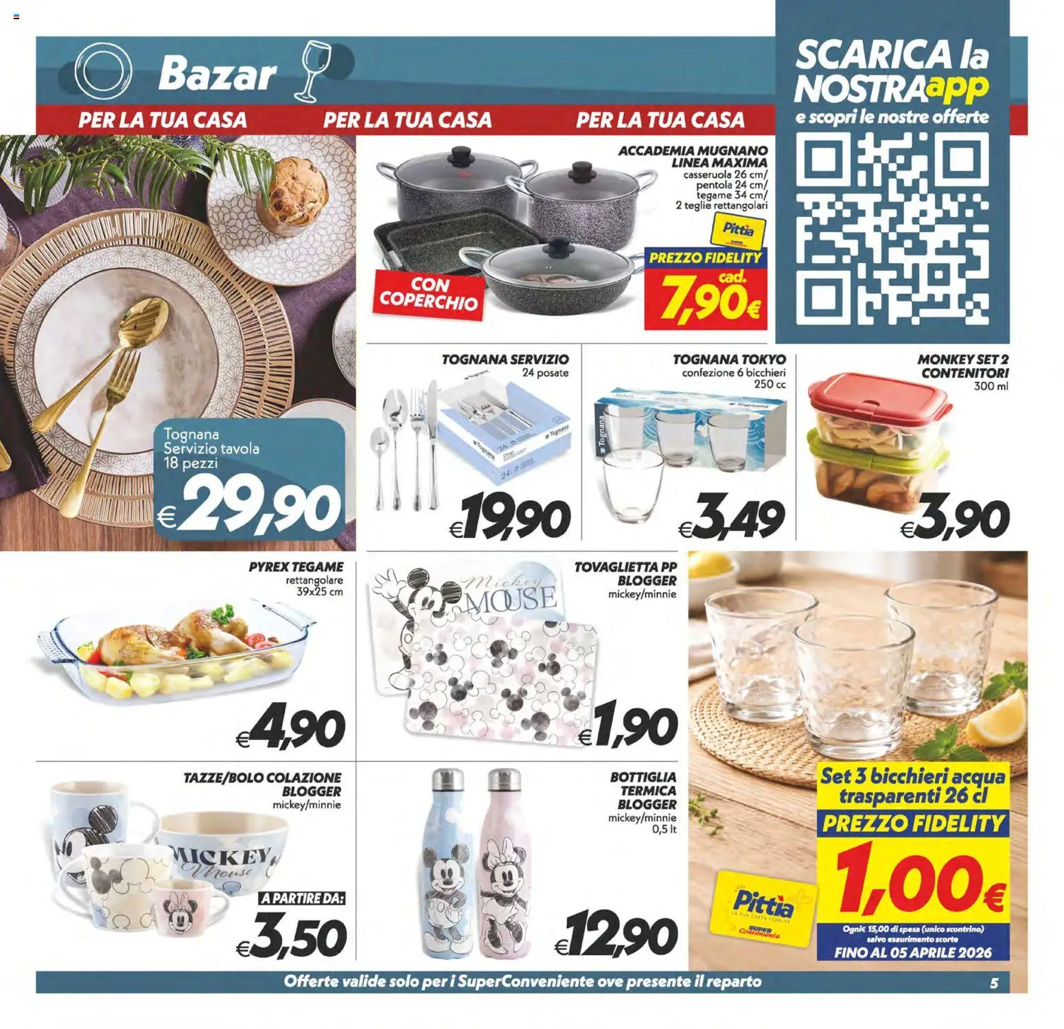Volantino SuperConveniente del 24.02.2026 | Pagina: 30 | Prodotti: Posate, Acqua, Casseruola, Bottiglia
