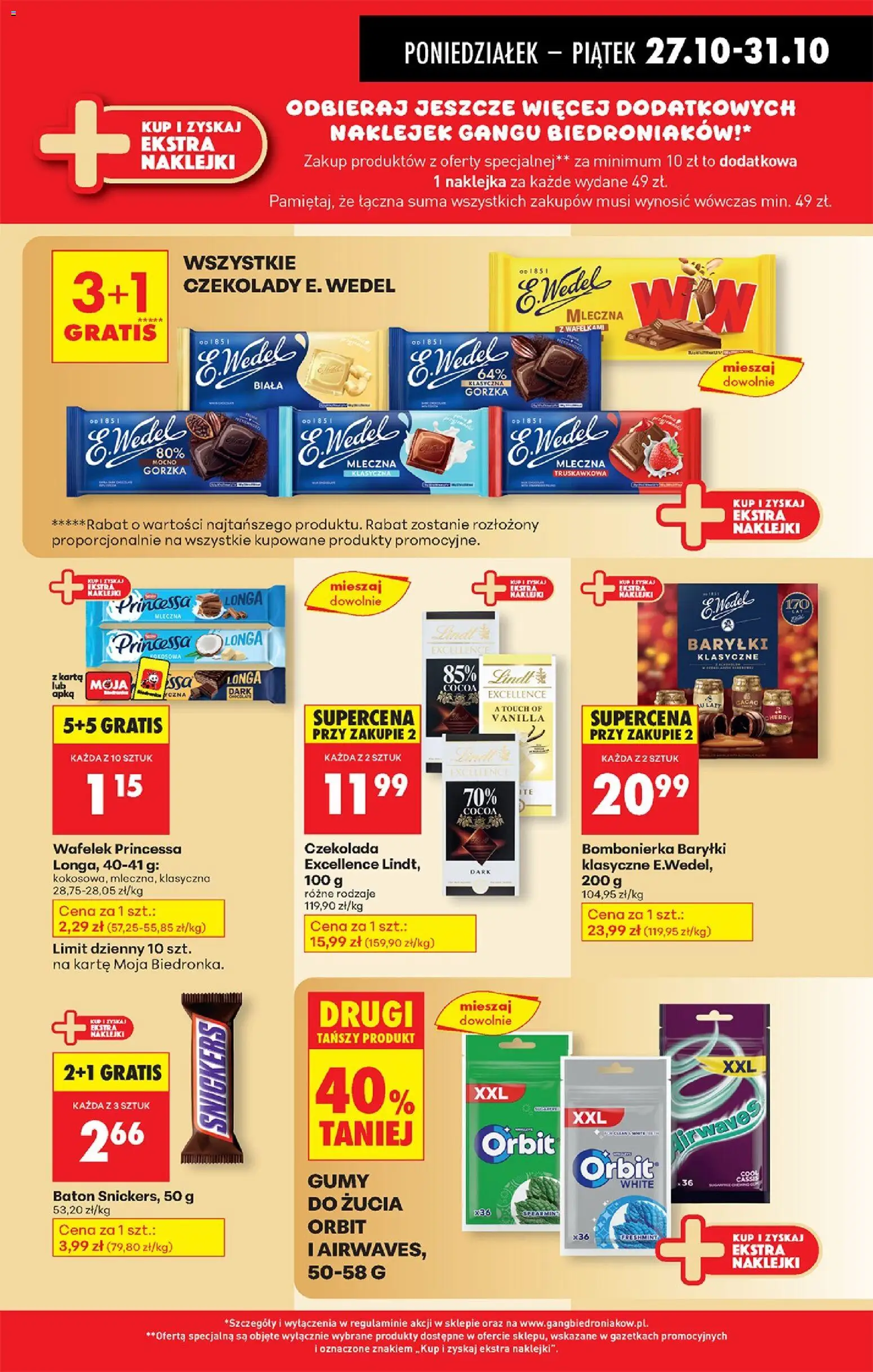 Biedronka gazetka od 27.10.2025 | Strona: 47 | Produkty: Karta, Czekolady, Bombonierka, Czekolada