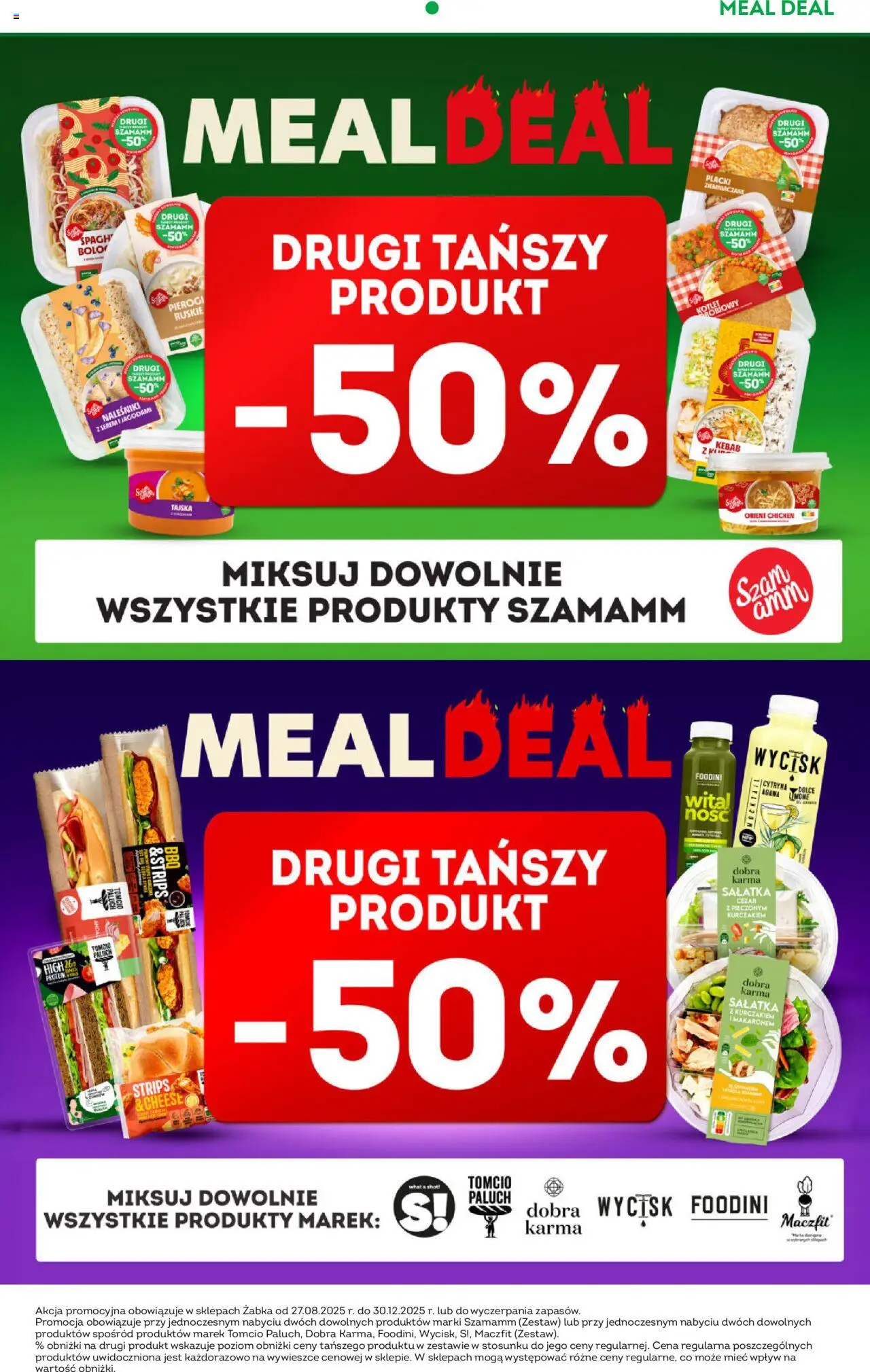 Żabka Gazetka od 27.08.2025 | Strona: 39 | Produkty: Pierogi, Placki ziemniaczane, Naleśniki, Sałatka