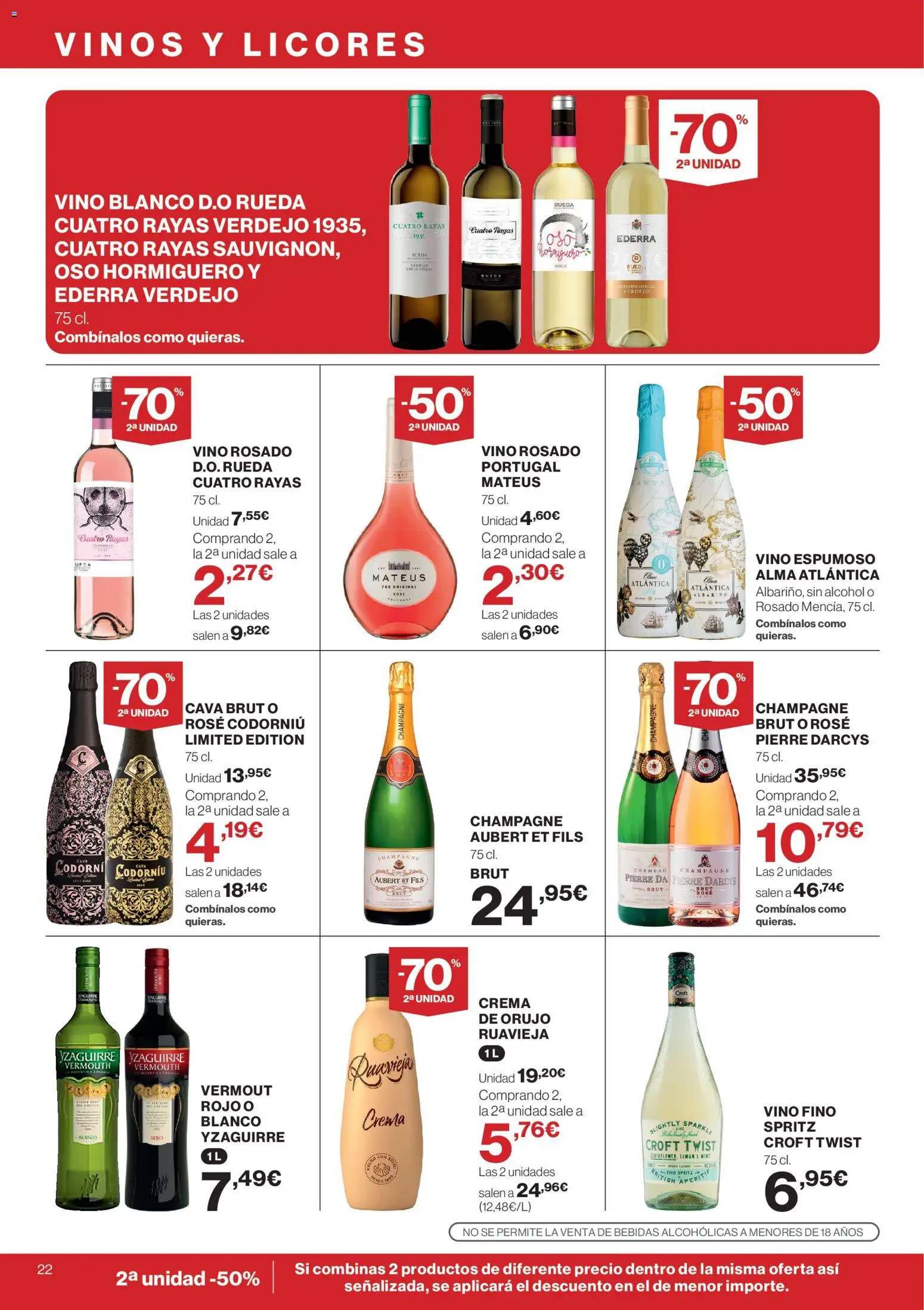 Supercor folleto │ válido desde el 25.03.2026 | Página: 22 | Productos: Vino rosado, Vino, Crema
