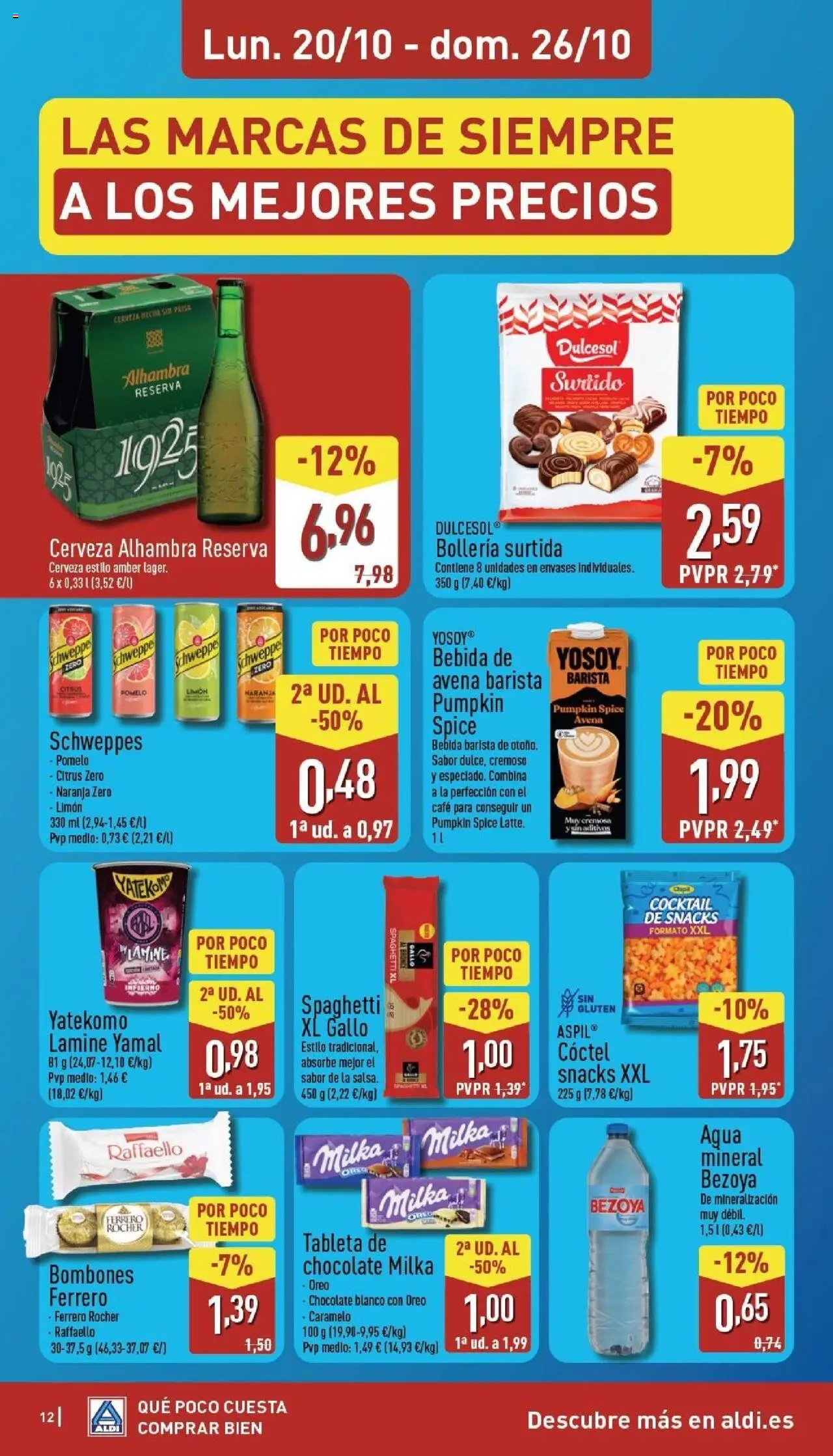 Aldi folleto Península │ válido desde el 20.10.2025 | Página: 12 | Productos: Café, Cerveza, Tableta, Agua mineral