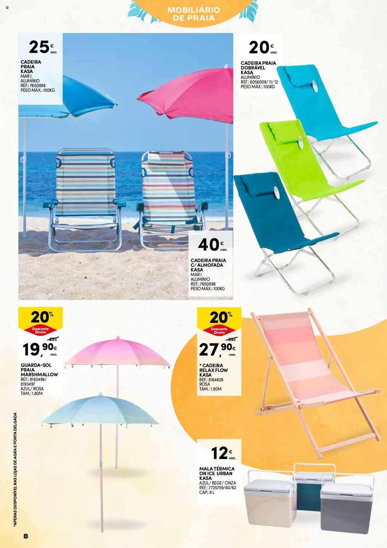 Continente - Verão │ válido de 17.06.2025 | Página: 8 | Produtos: Almofada, Cadeira