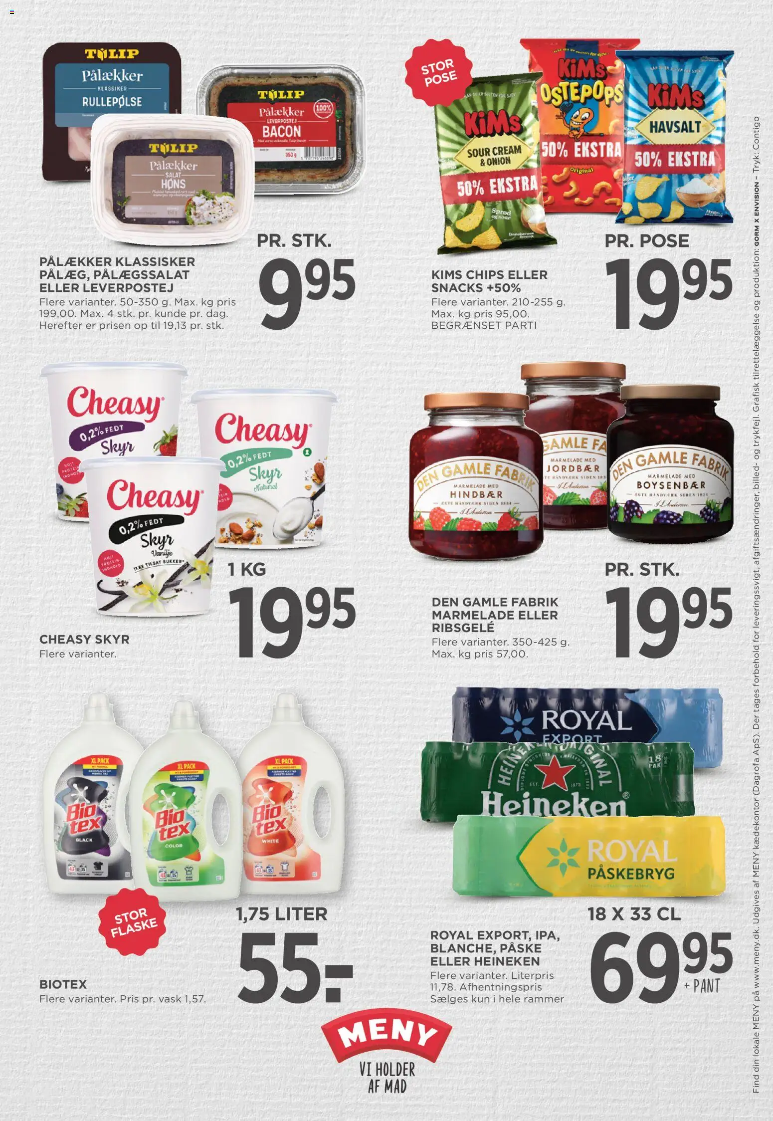 Meny tilbudsavis – gyldig fra 13.02.2026 | Side: 33 | Produkter: Ribsgele, Chips, Leverpostej, Marmelade