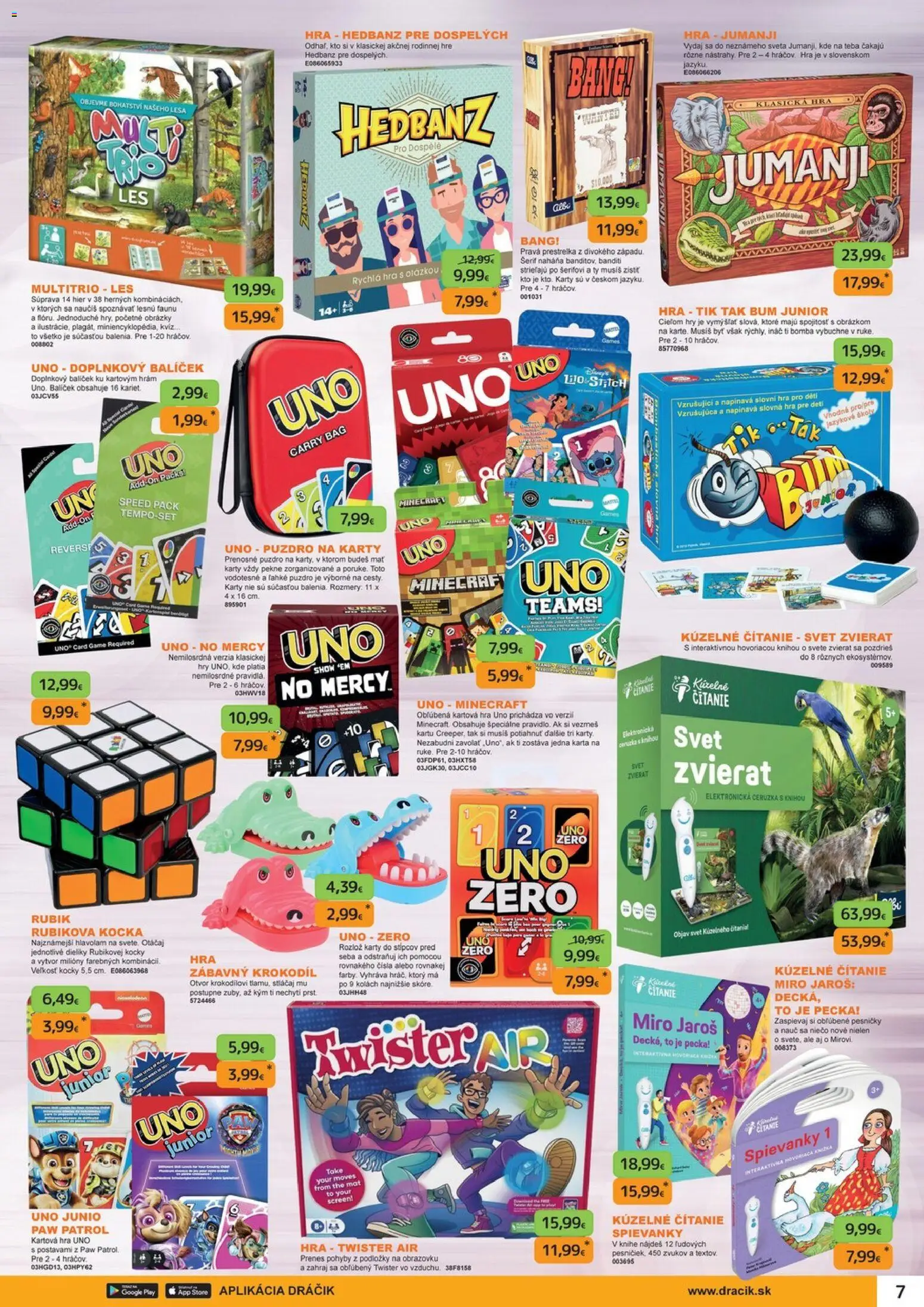 Nové Dráčik akcie – leták je platný od 16.04.2026 | Strana: 7 | Produkty: Ceruzka, Hra, Puzdro