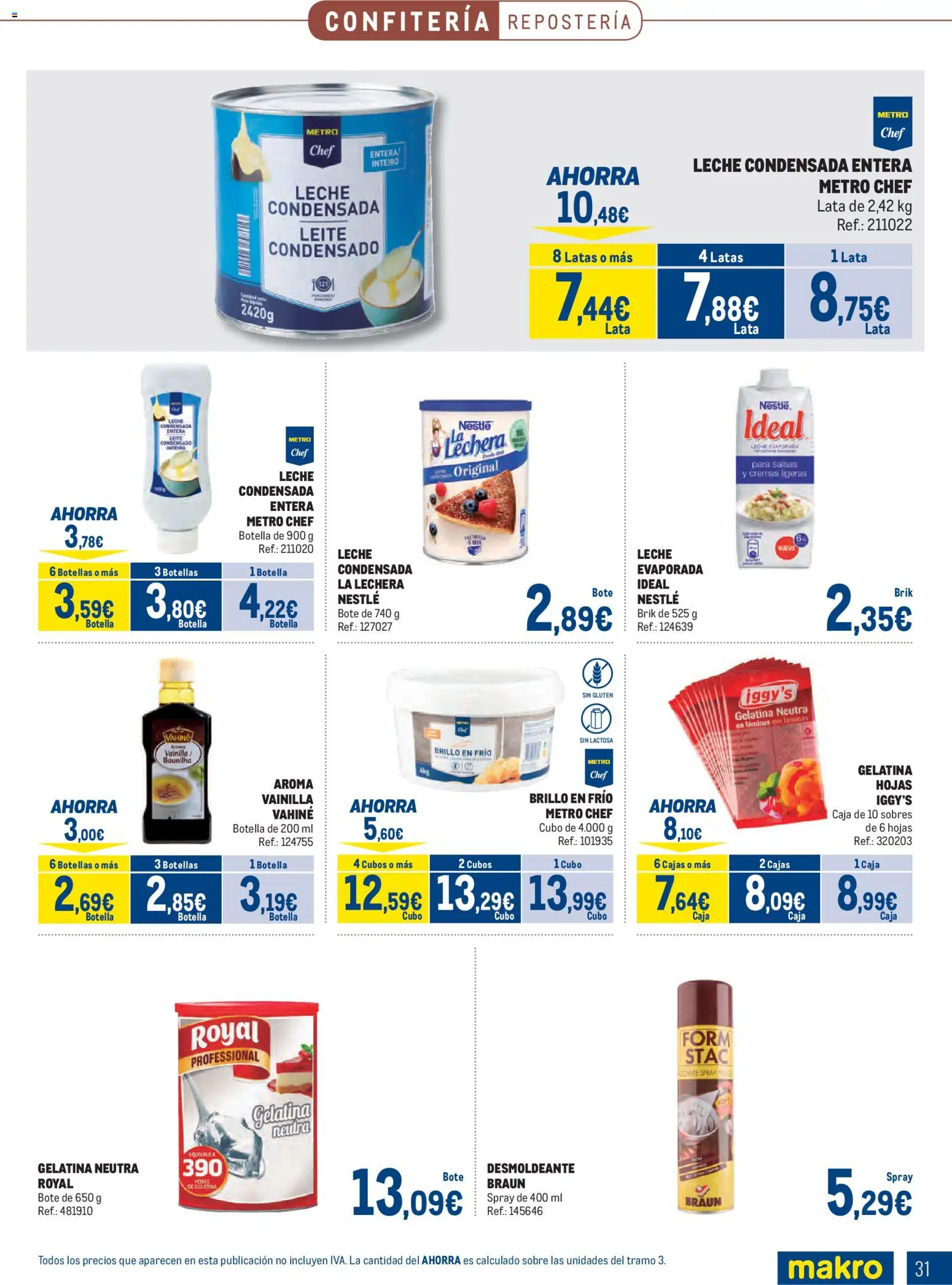 Makro - Especial Despensa Norte 2 │ válido desde el 02.02.2026 | Página: 31 | Productos: Leche entera, Gelatina, Φαρίνα, Caja