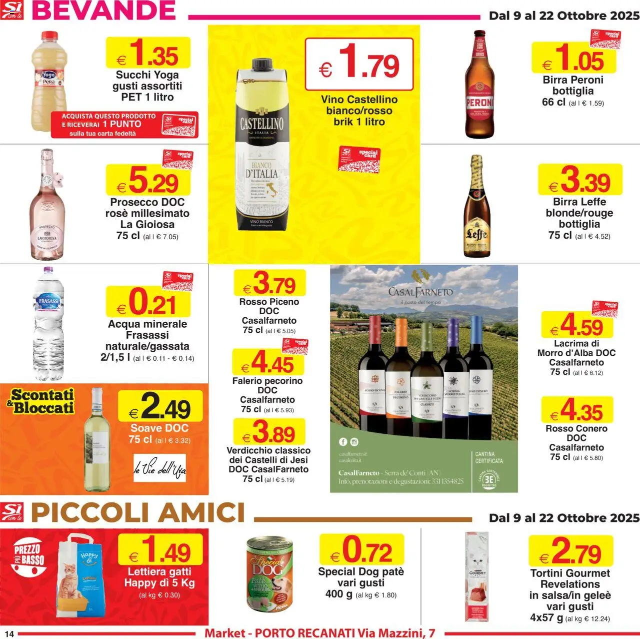 Volantino Sì con Te del 09.10.2025 | Pagina: 14 | Prodotti: Acqua, Verdure, Vitello, Pecorino