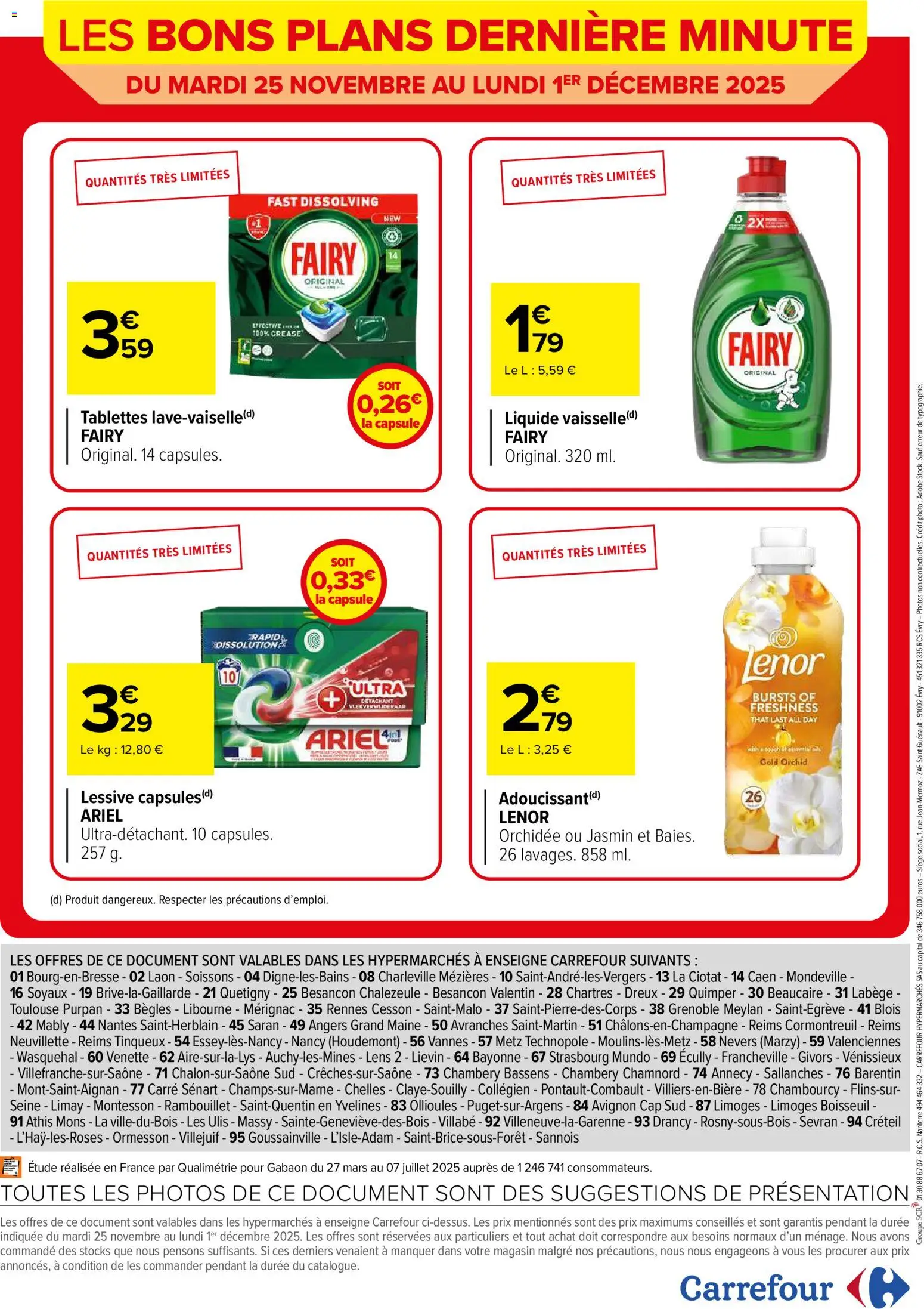 {H1} | Page: 2 | Produits: Lenor, Fairy, Orchidée, Lessive