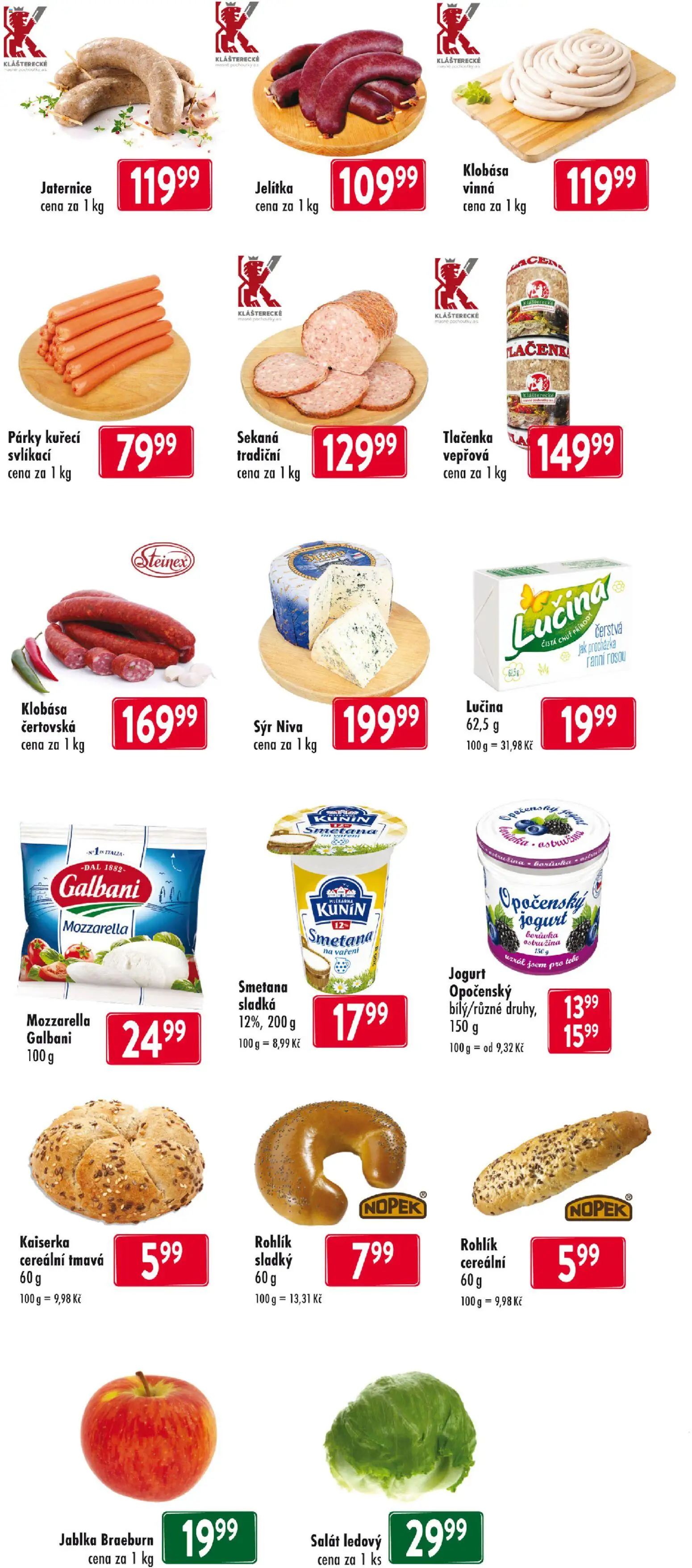 Astur & Qanto leták od 05.03.2026 | Strana: 2 | Produkty: Lučina, Rohlík, Salát, Sekaná