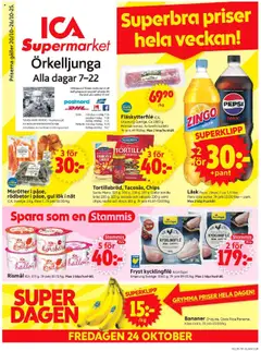 ICA Supermarket - Örkelljunga - Förhandsvisning av reklamblad från butik ICA Supermarket aktuell från 20.10.2025