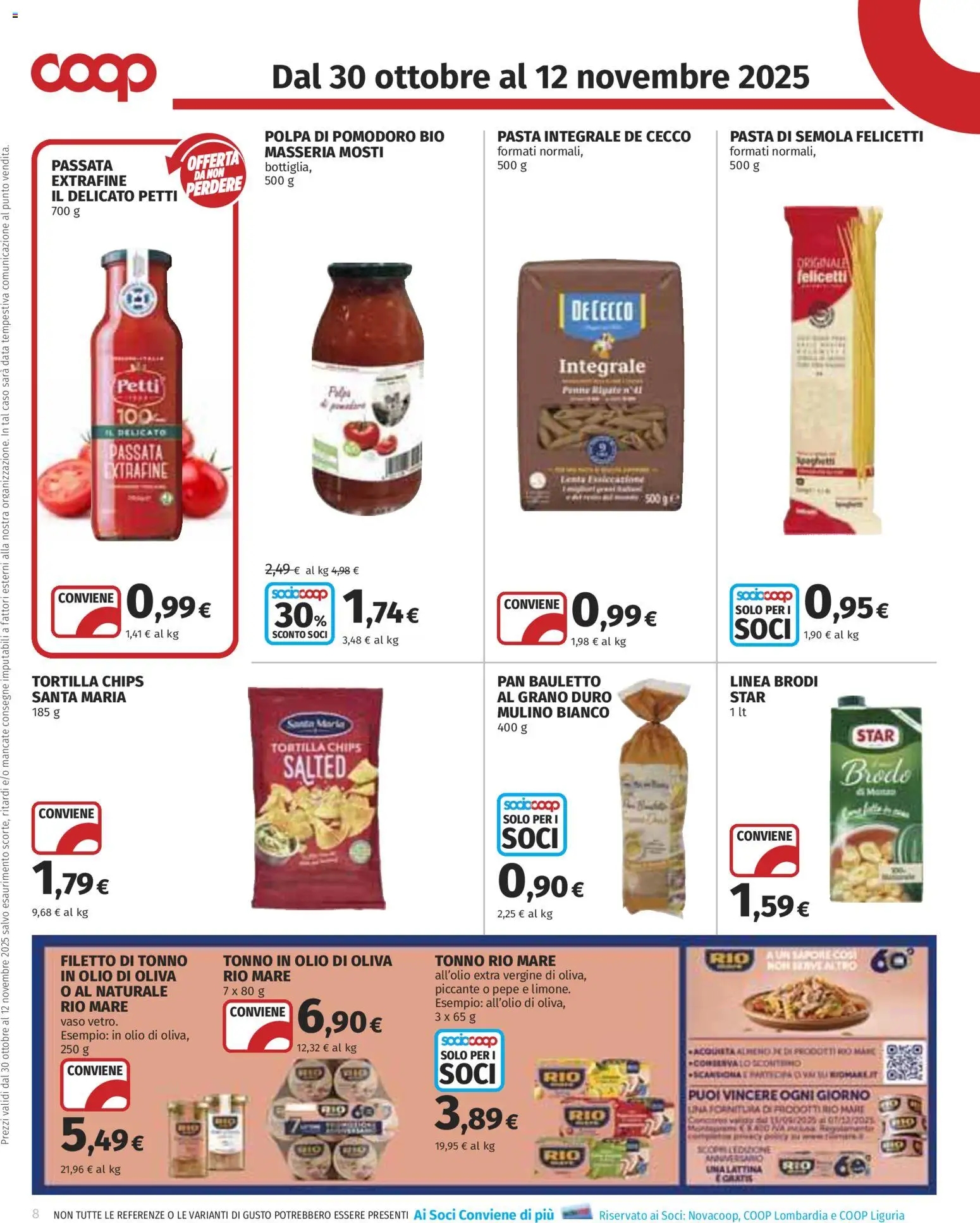 Volantino COOP del 30.10.2025 | Pagina: 8 | Prodotti: Pepe, Olio, Data, Vaso