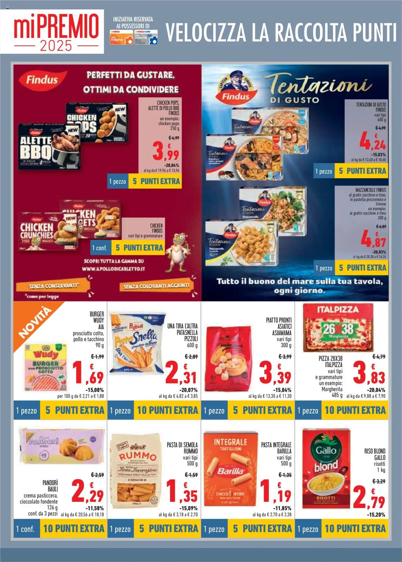Volantino Conad del 11.09.2025 | Pagina: 12 | Prodotti: Cioccolato, Riso, Mazzancolle, Prosciutto