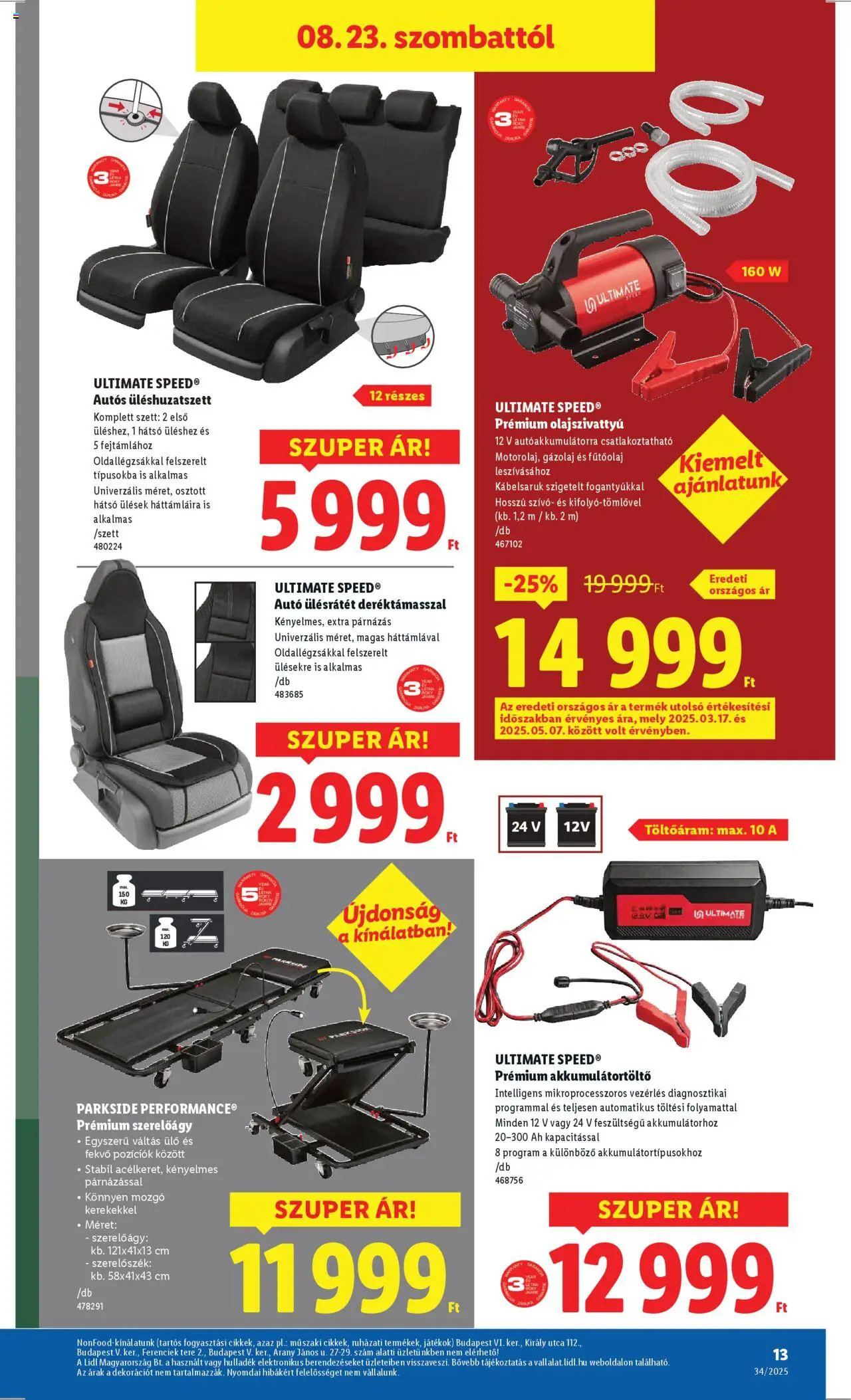 Lidl akciós ujság - amely érvényes a következő dátumtól: 21.08.2025 | Oldal: 13 | Termékek: Parkside, Játékok