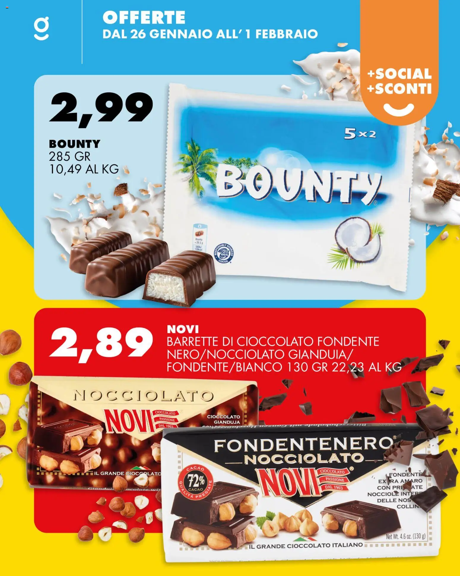 Volantino GECOP del 26.01.2026 | Pagina: 1 | Prodotti: Cioccolato, Nocciole, Cacao, Amaro