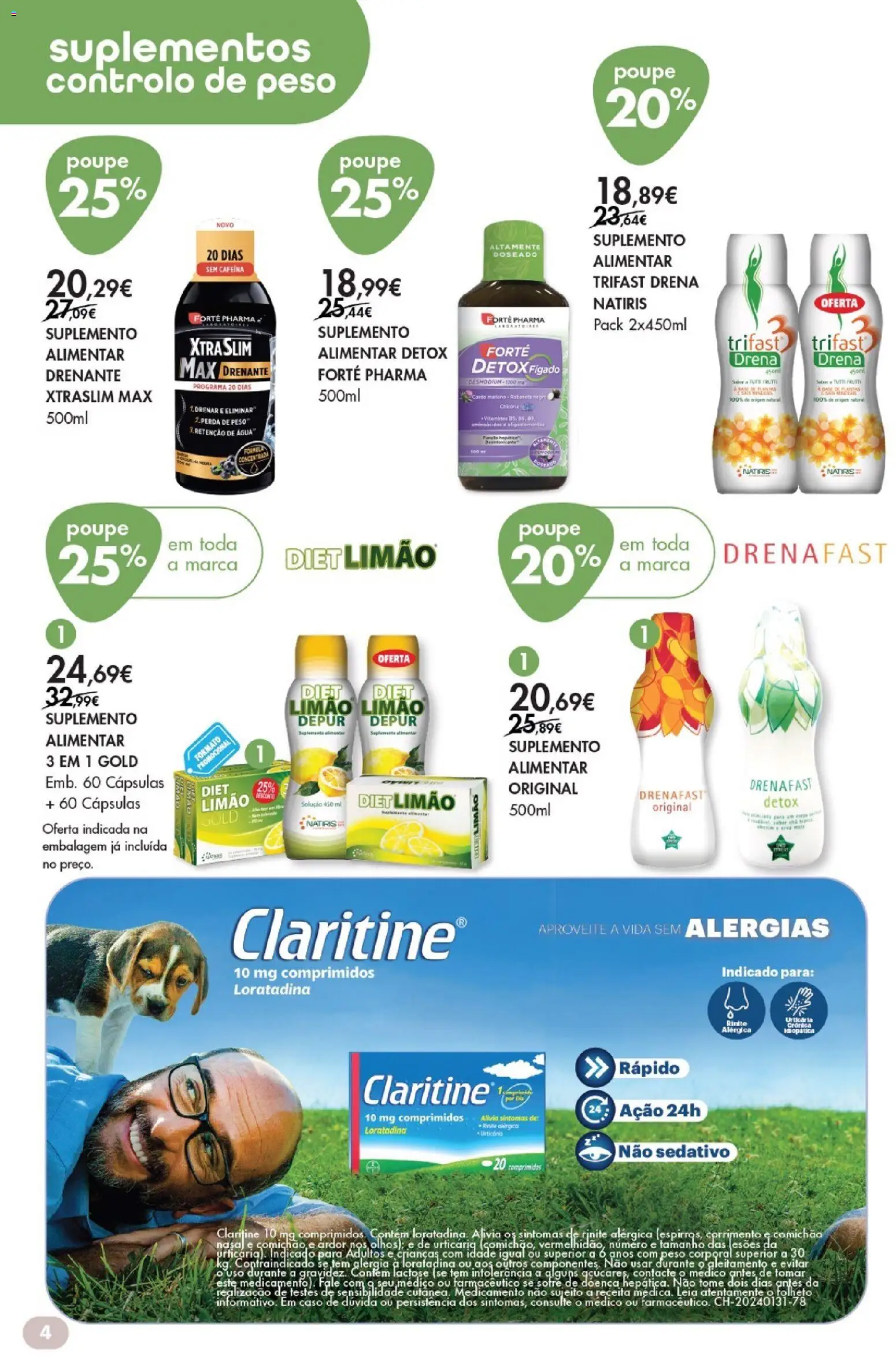 Pingo Doce - Bem Estar Primavera Lojas │ válido de 07.04.2026 | Página: 4 | Produtos: Agua, Drenante