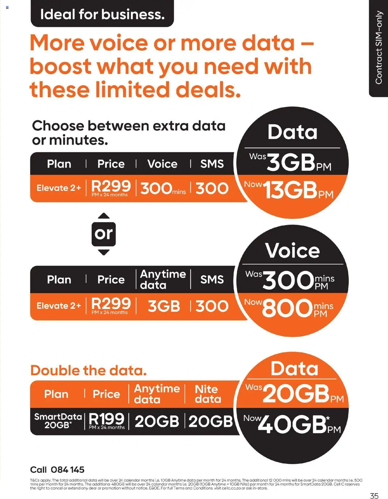 Cell C - Contract Deals │ valid from 01.08.2025 | Page: 35 | Products: Data