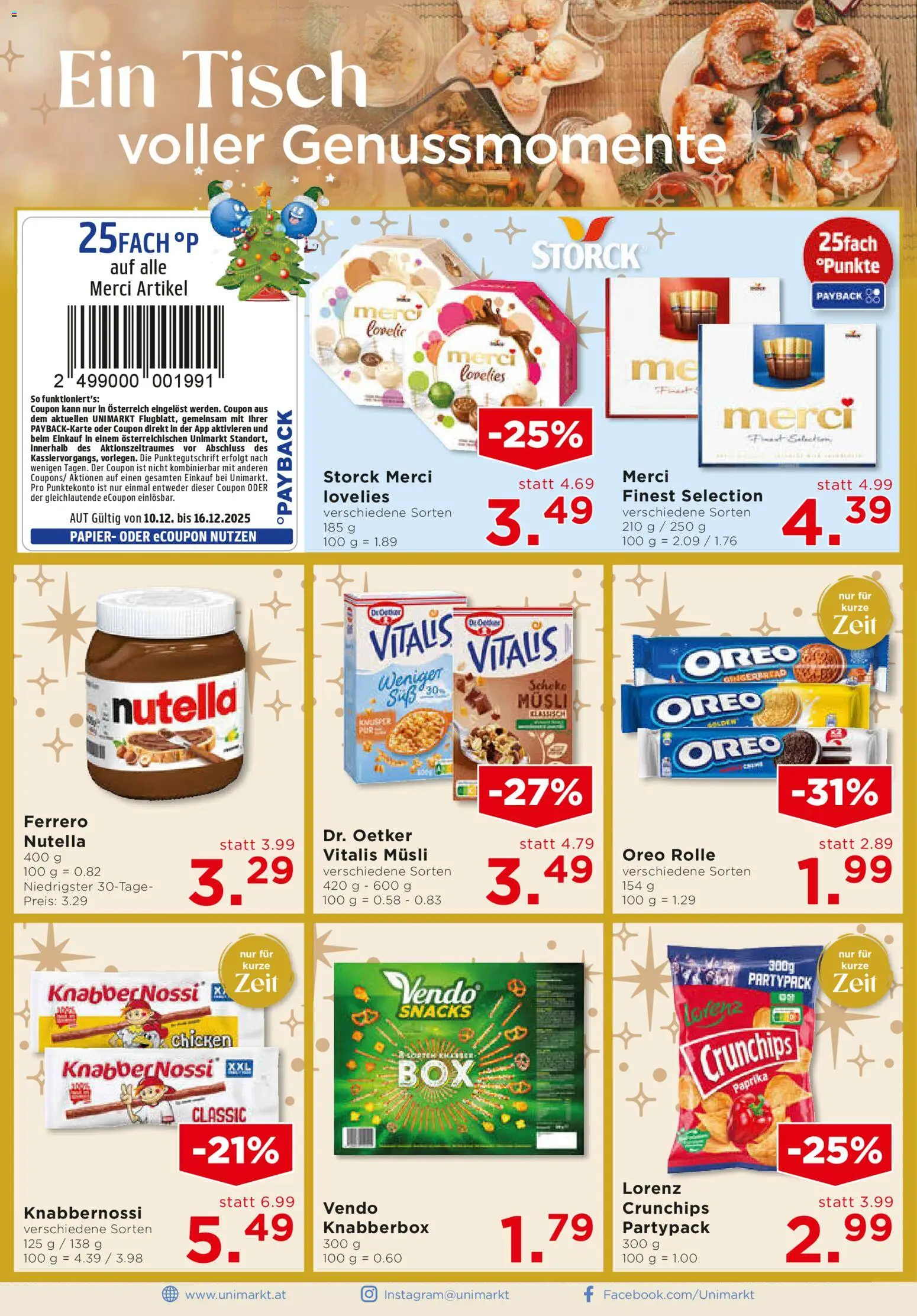 Unimarkt Nord gültig ab 10.12.2025 | Seite: 14 | Produkte: Tisch