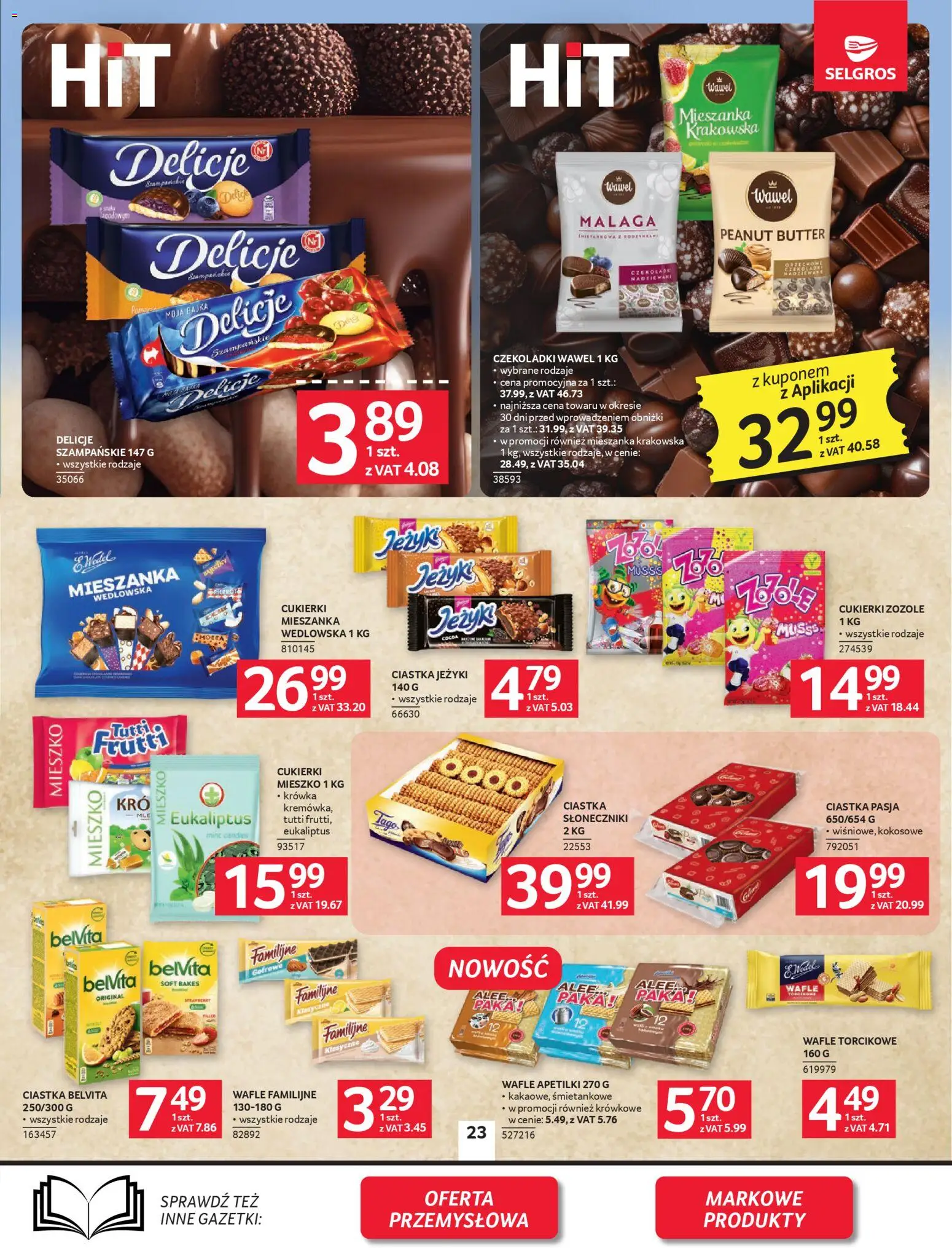 Selgros cash&carry gazetka od 09.04.2026 | Strona: 23 | Produkty: Cukierki zozole, Belvita, Krowka, Cukierki