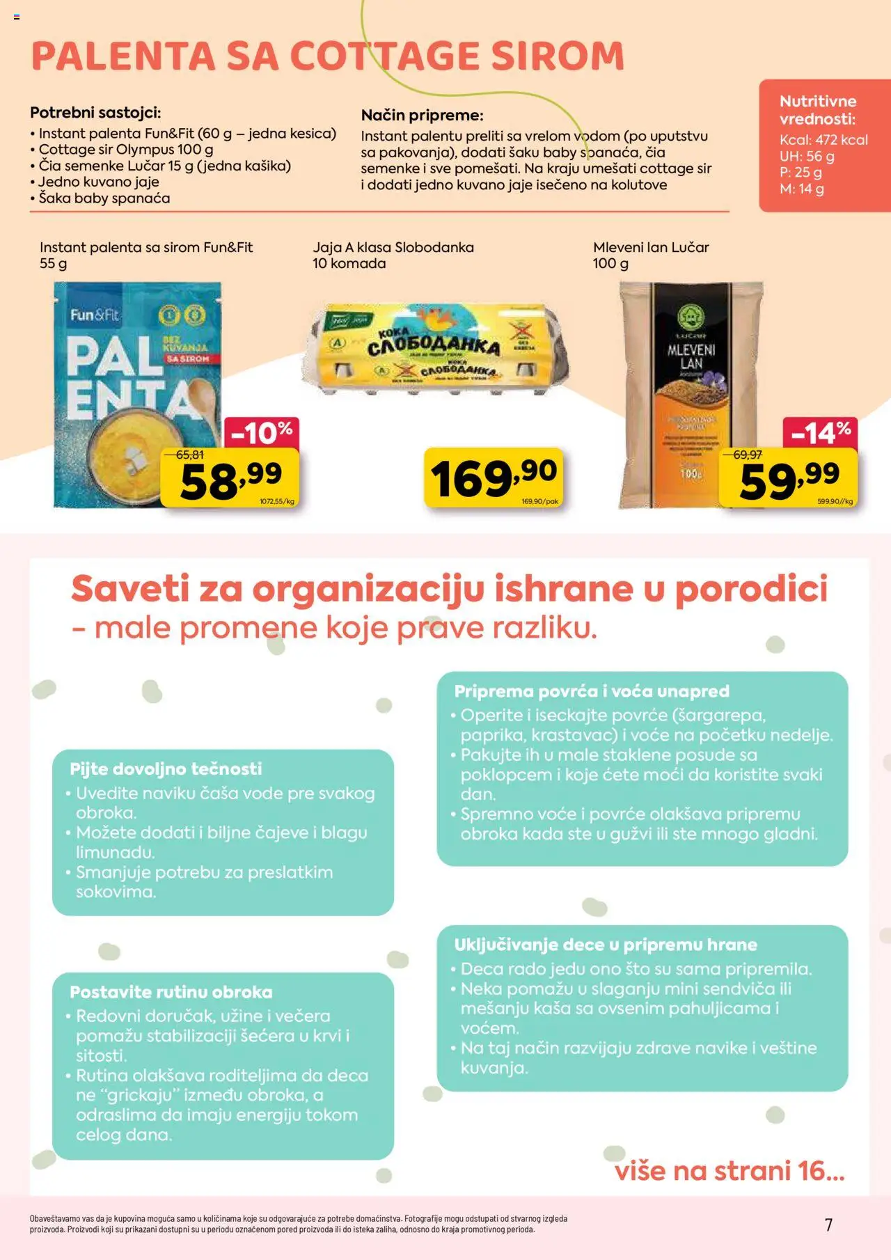 PerSu katalog - važi od 08.10.2025 | Strana: 7 | Proizvode: Čia semenke, Sto, Sir, Jaja