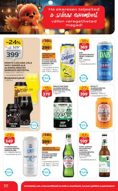 Auchan Akciós újság - amely érvényes a következő dátumtól: 30.10.2025 | Oldal: 30 | Termékek: Cola, Gyömbérsör, Dobozos sör, Citrom