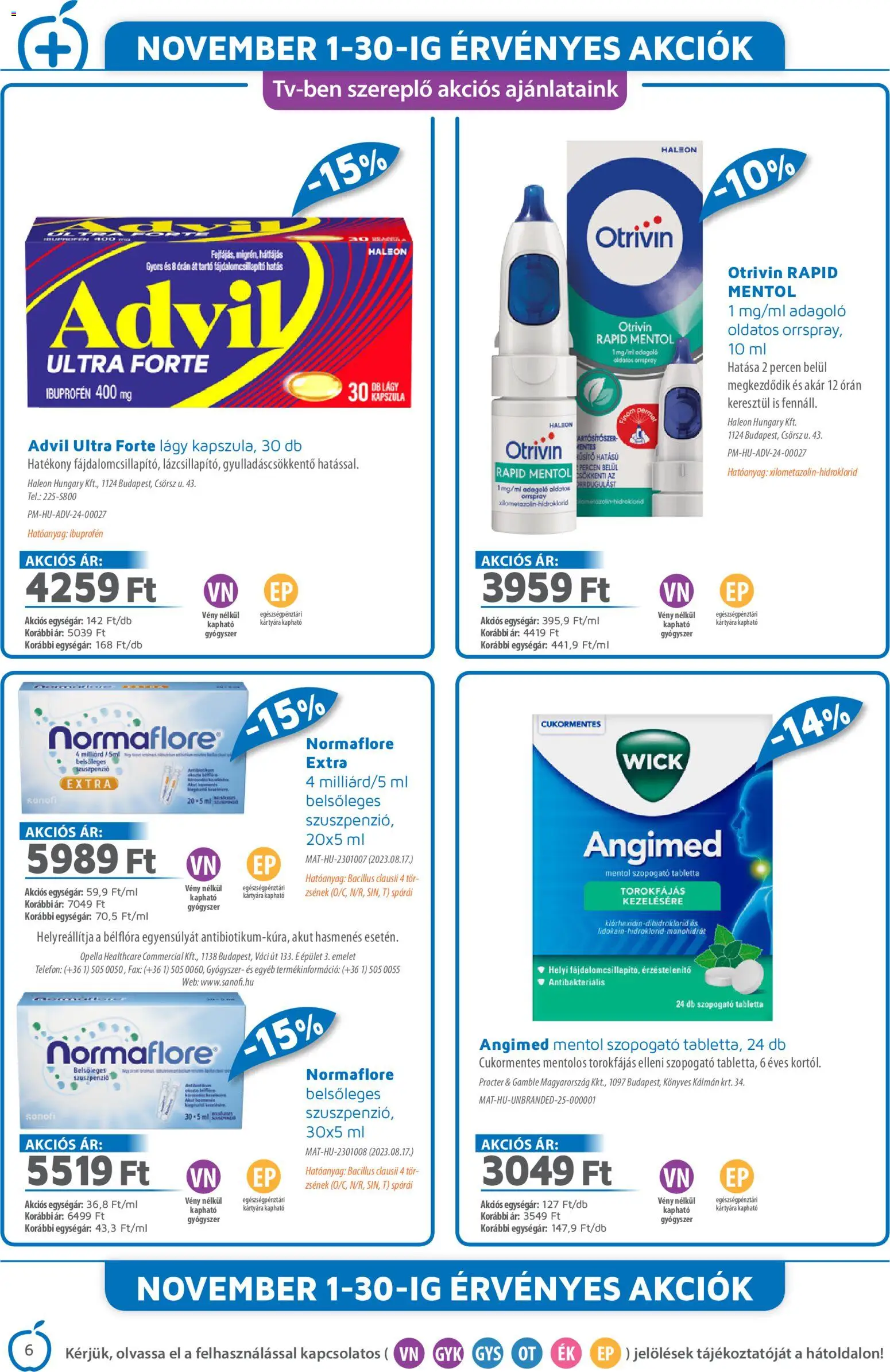 Alma Gyógyszertárak akciós ujság - amely érvényes a következő dátumtól: 01.11.2025 | Oldal: 6