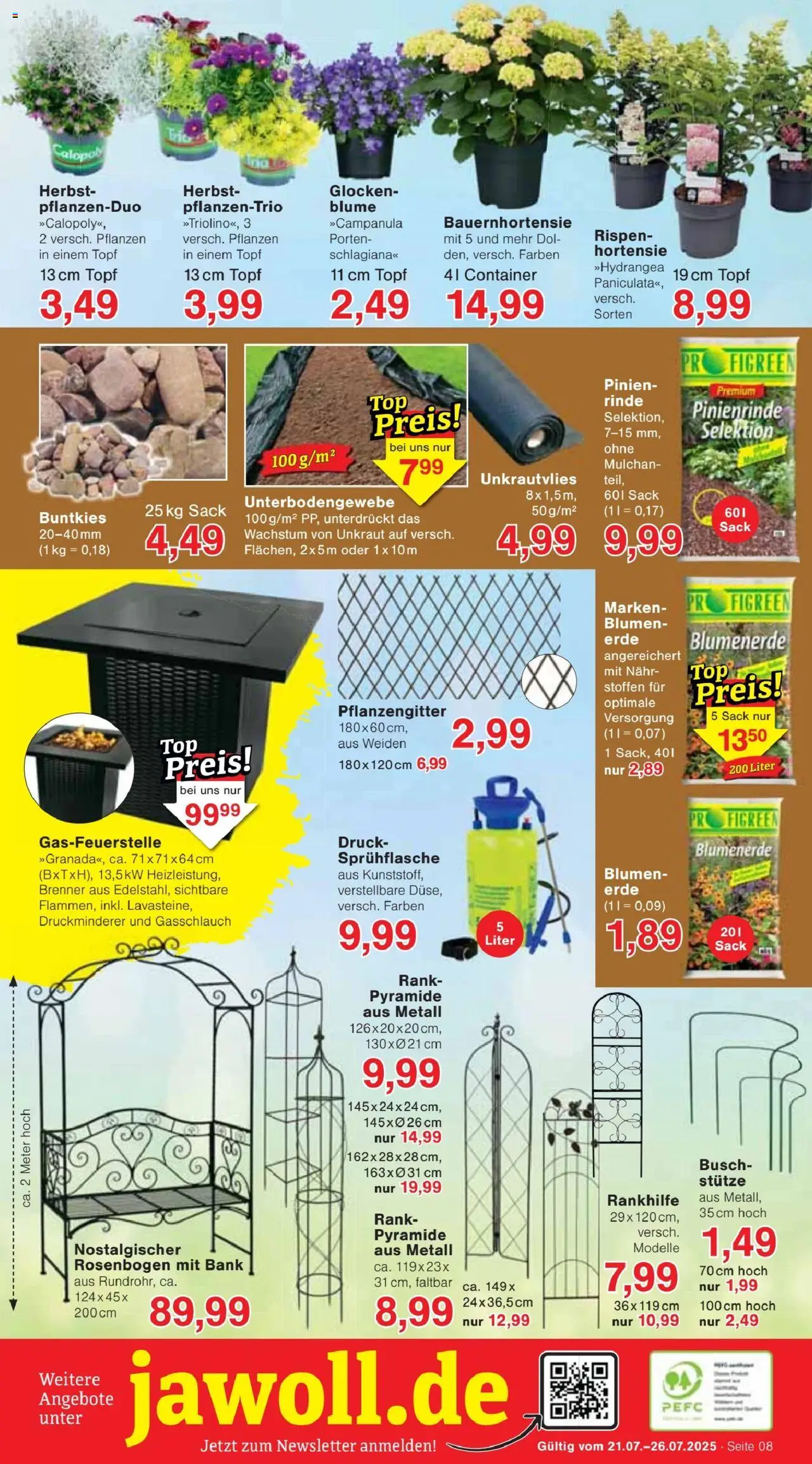 Jawoll Prospekt - gültig ab dem 21.07.2025 | Seite: 12 | Produkte: Hortensie, Blumen, Blumenerde