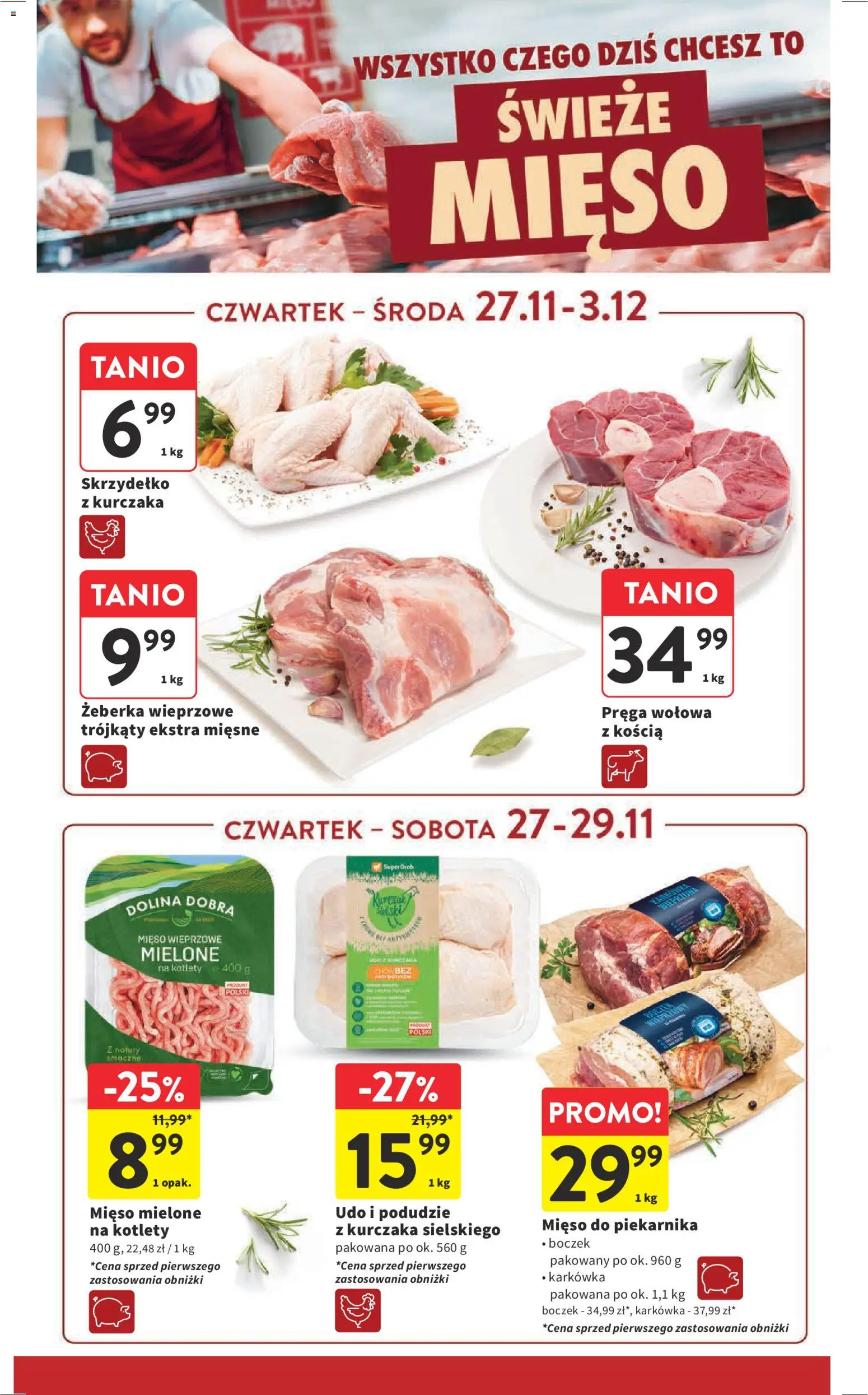 Intermarche Black Friday od 27.11.2025 | Strona: 35 | Produkty: Mięso, Mięso mielone, Boczek, Kotlety