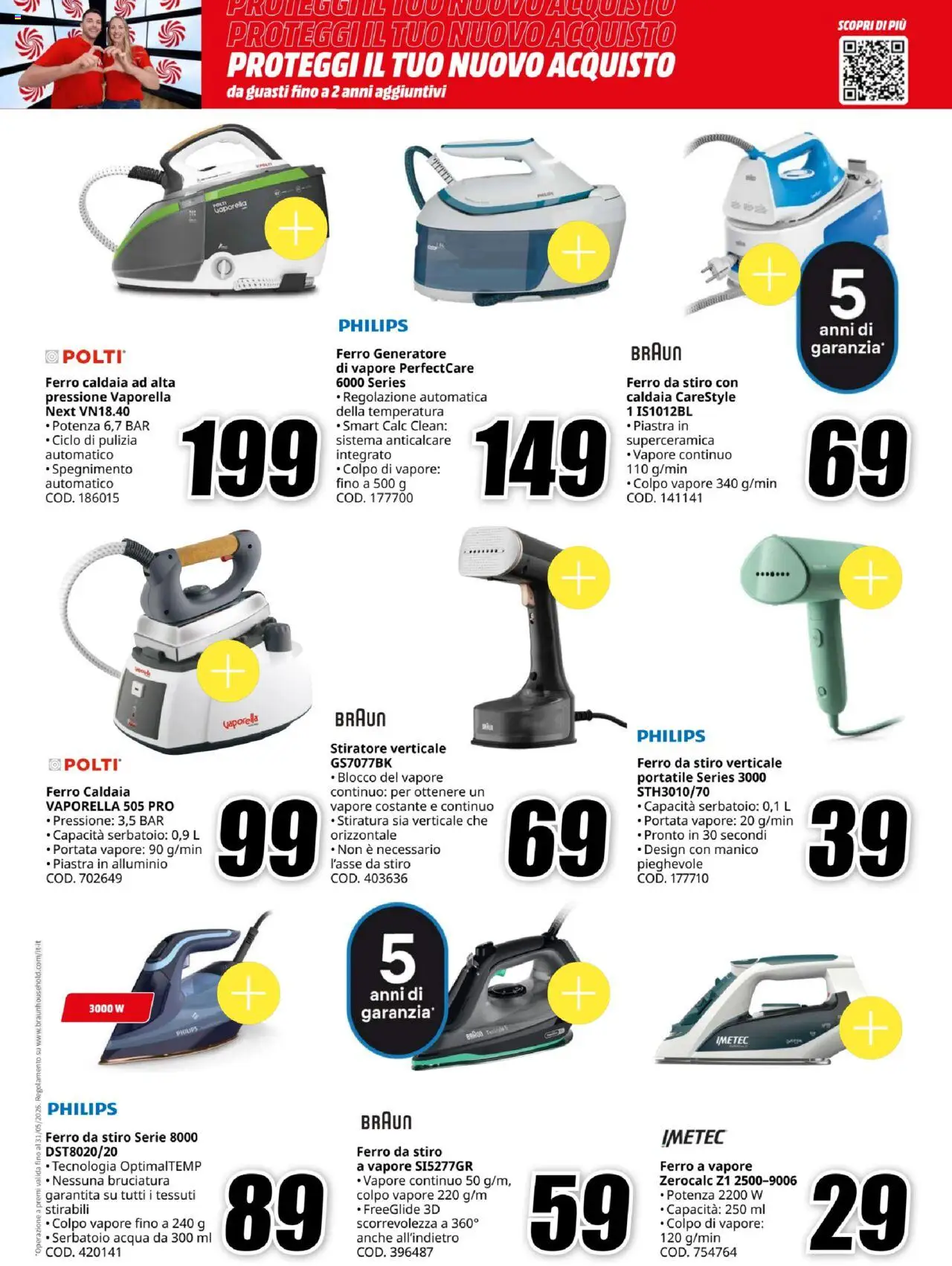 Volantino Media World del 07.08.2025 | Pagina: 23 | Prodotti: Stiratore verticale, Caldaia, Anticalcare, Alluminio