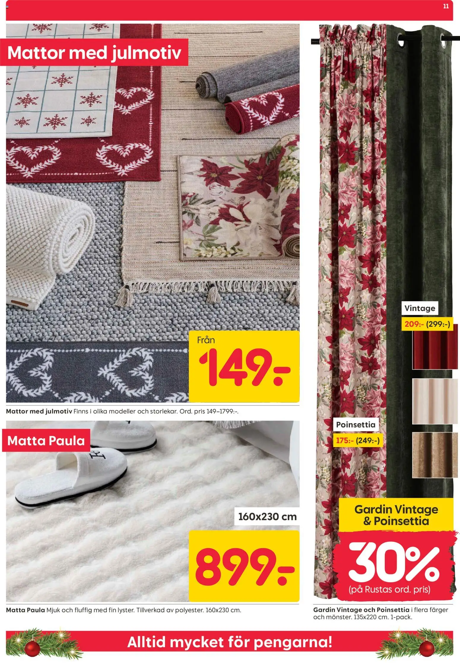 Rusta reklamblad aktuell från 03.11.2025 | Sida: 11 | Produkter: Gardin, Matta