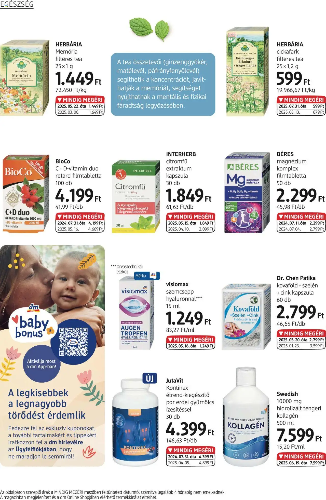 DM Drogerie Markt akciós ujság - amely érvényes a következő dátumtól: 31.07.2025 | Oldal: 18 | Termékek: Gyümölcs, Kollagén, Bor, Tea