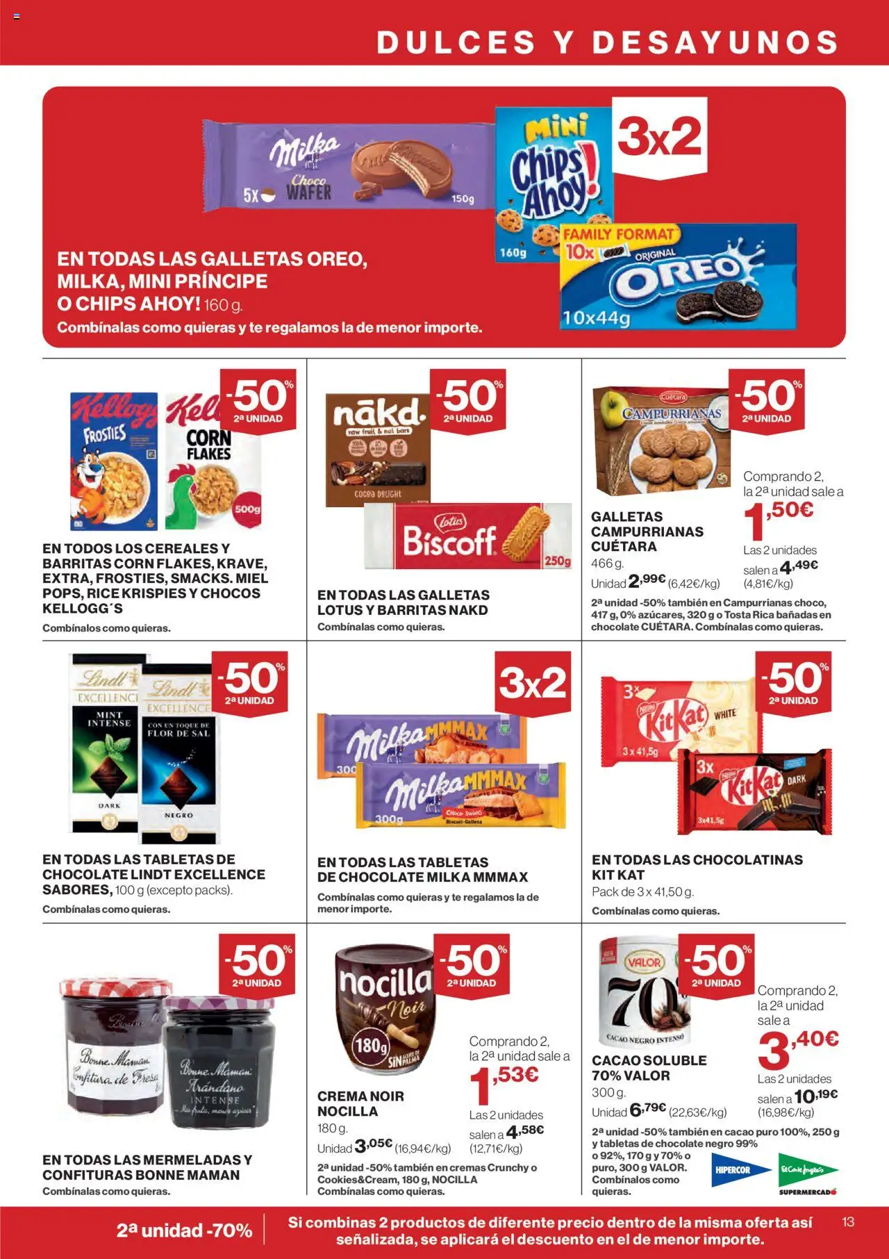 Hipercor catálogo │ válido desde el 11.09.2025 | Página: 13 | Productos: Cereales, Κεραία, Crema, Φρυγανιές σικάλεως