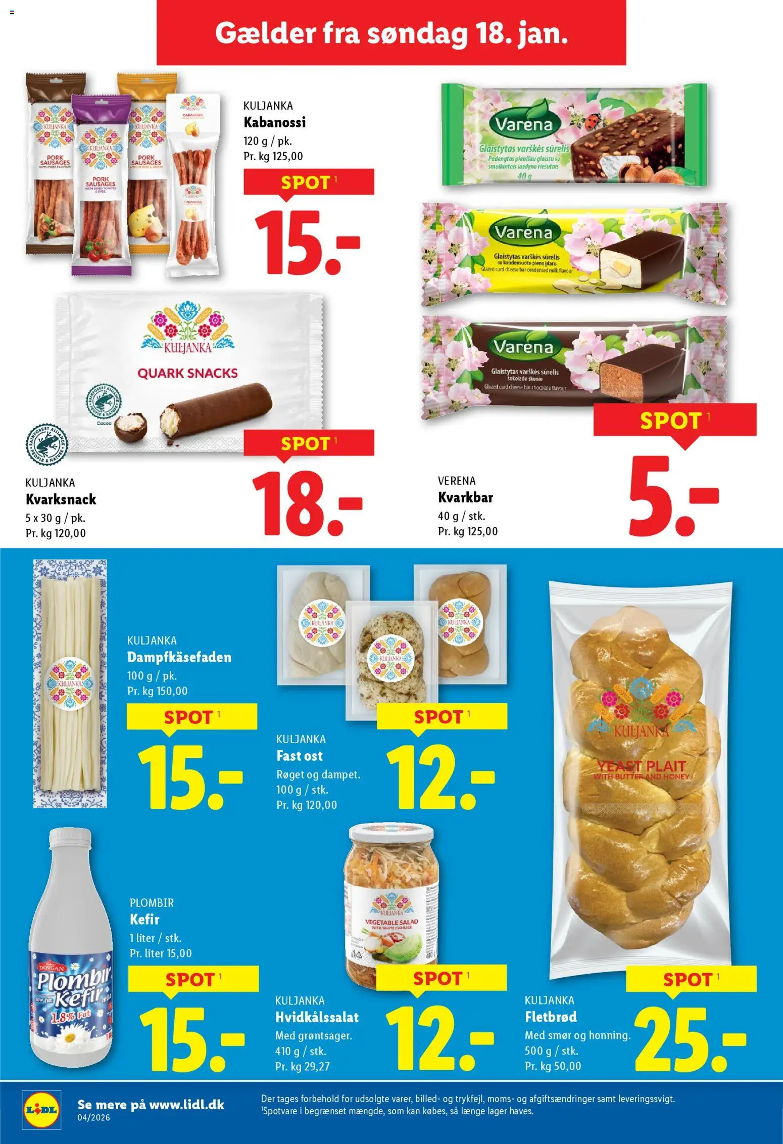 Lidl tilbudsavis – gyldig fra 18.01.2026 | Side: 25 | Produkter: Smør, Ost, Honning, Søm