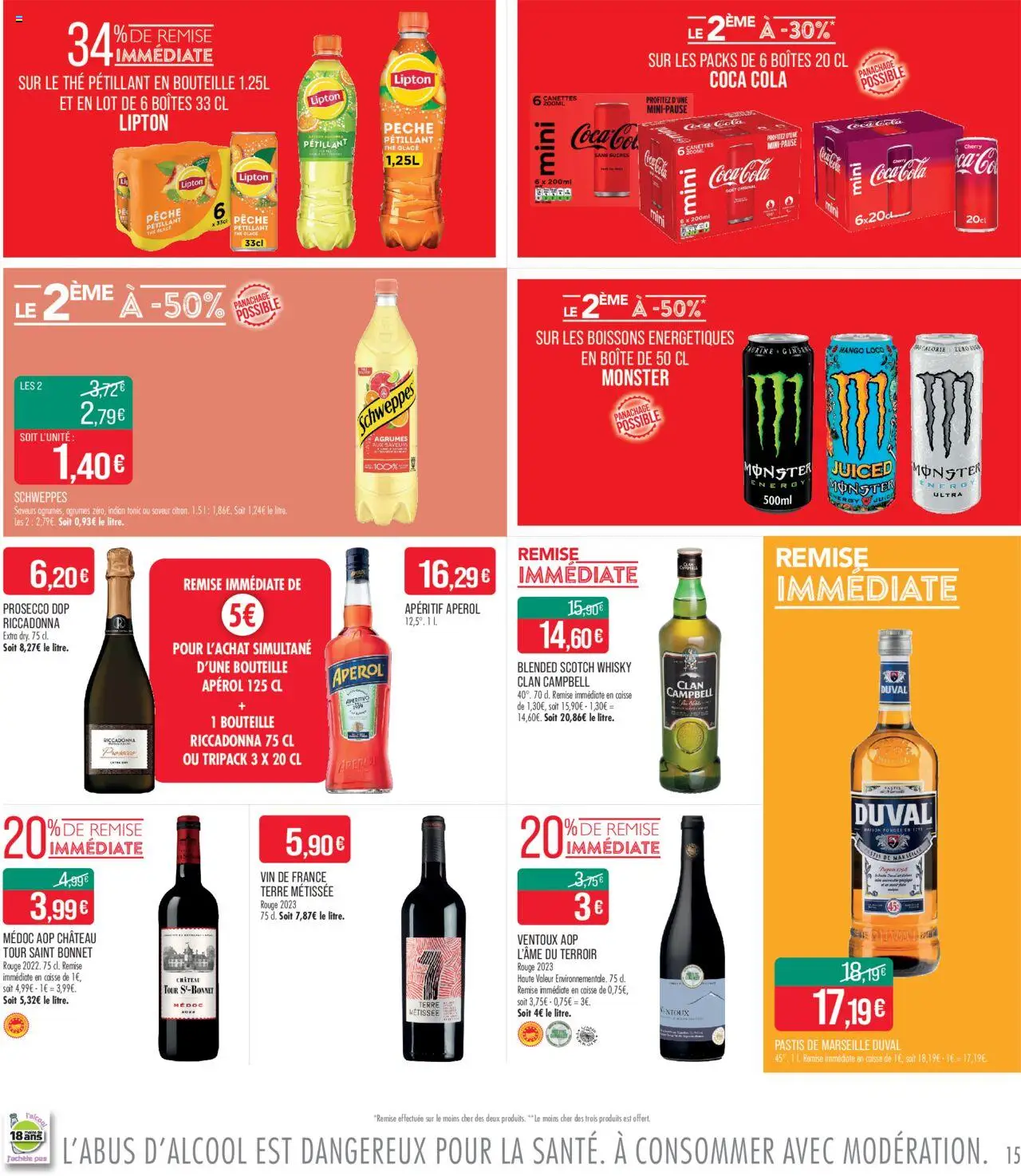  | Page: 15 | Produits: Bonnet, Scotch whisky Clan campbell, Pêche, Coca cola