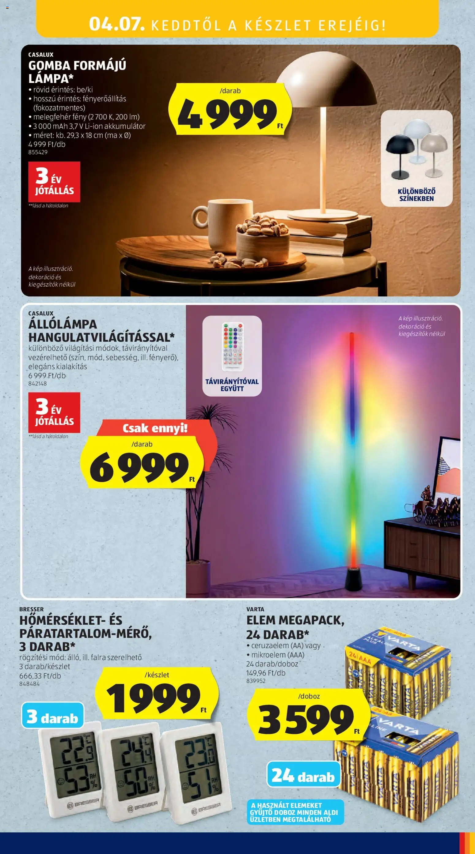 Aldi akciós ujság - amely érvényes a következő dátumtól: 02.04.2026 | Oldal: 45 | Termékek: Ceruzaelem, Gomba, Doboz, Dekoráció