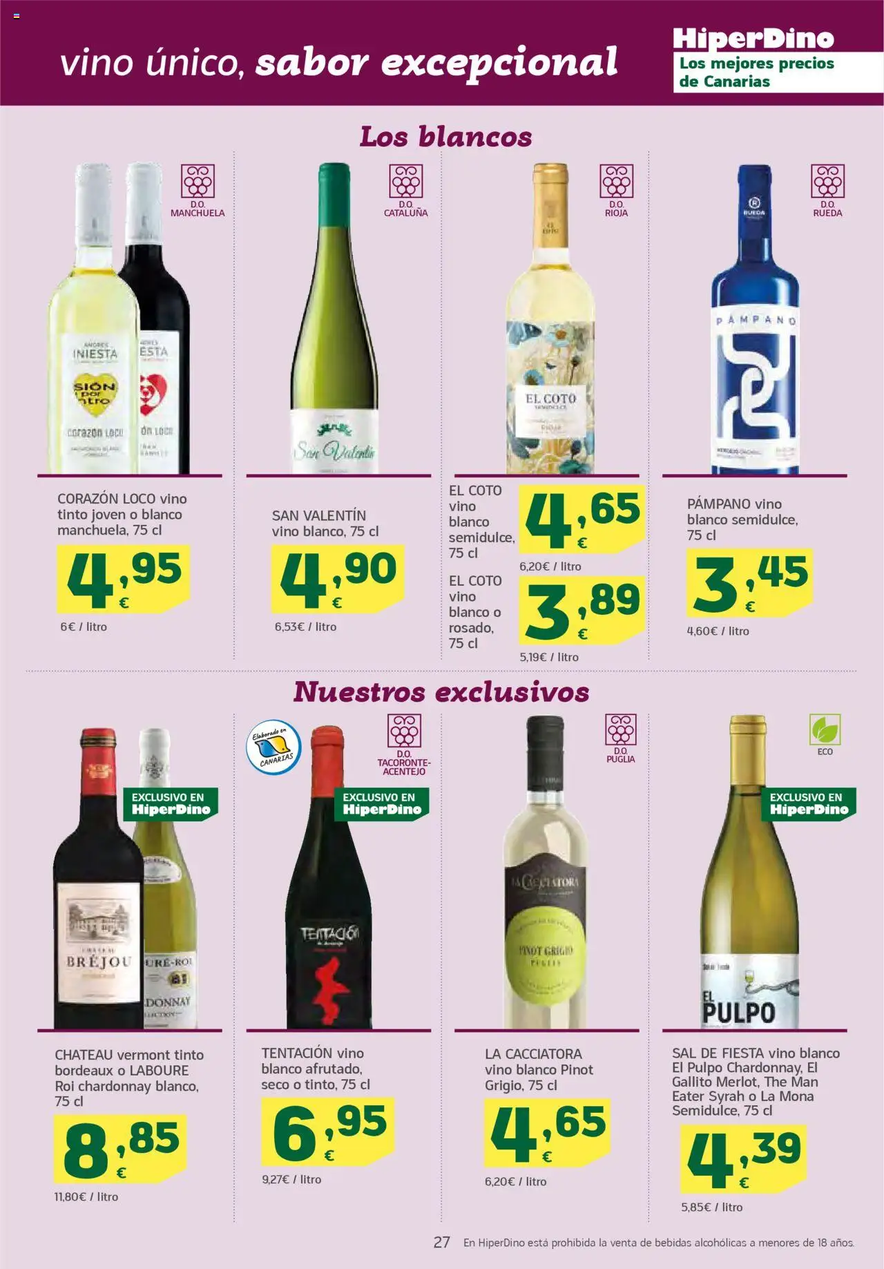 HiperDino folleto │ válido desde el 26.08.2025 | Página: 27 | Productos: Vino