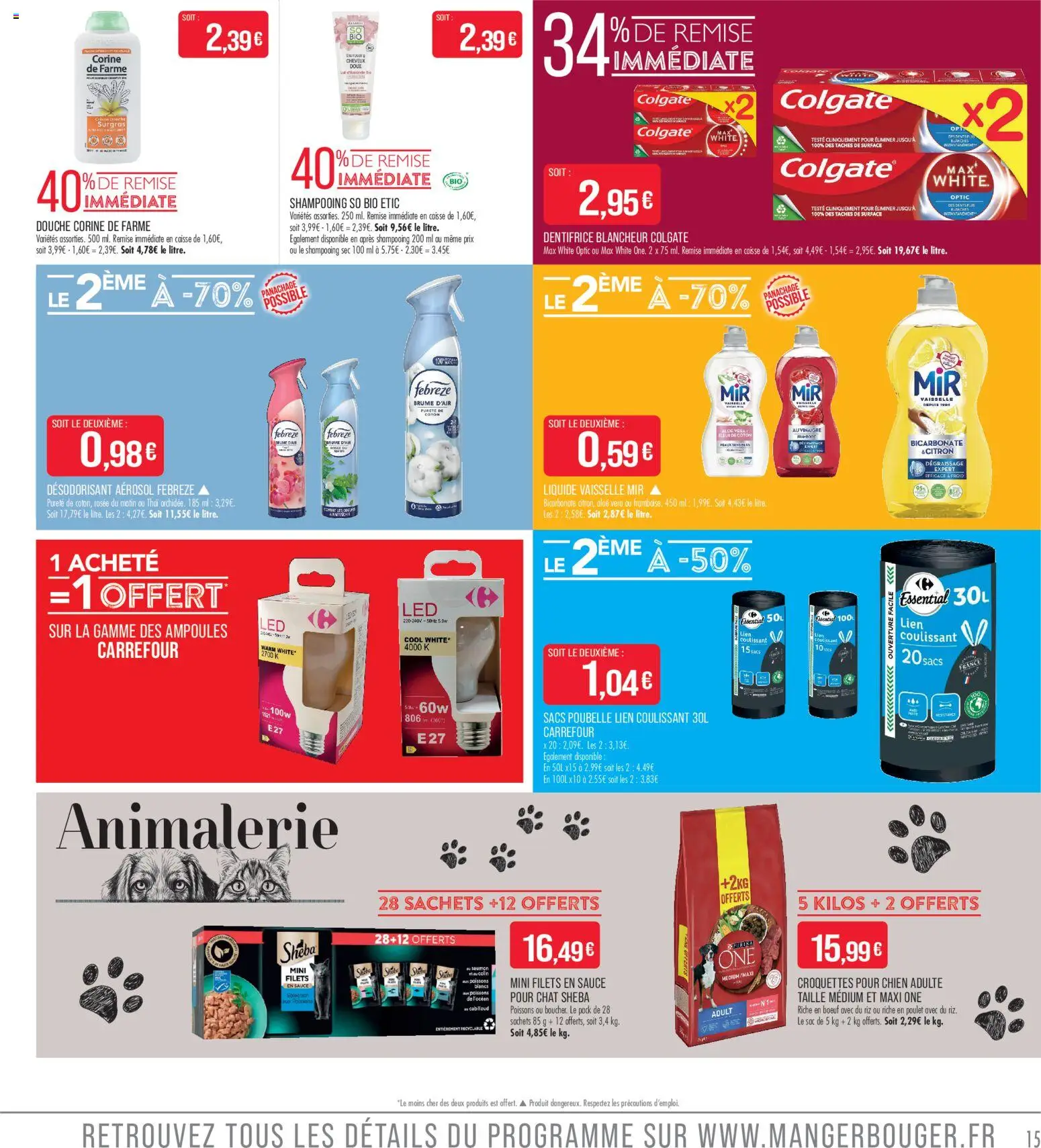 {H1} | Page: 15 | Produits: Shampooing, Dentifrice, Douche, Riz