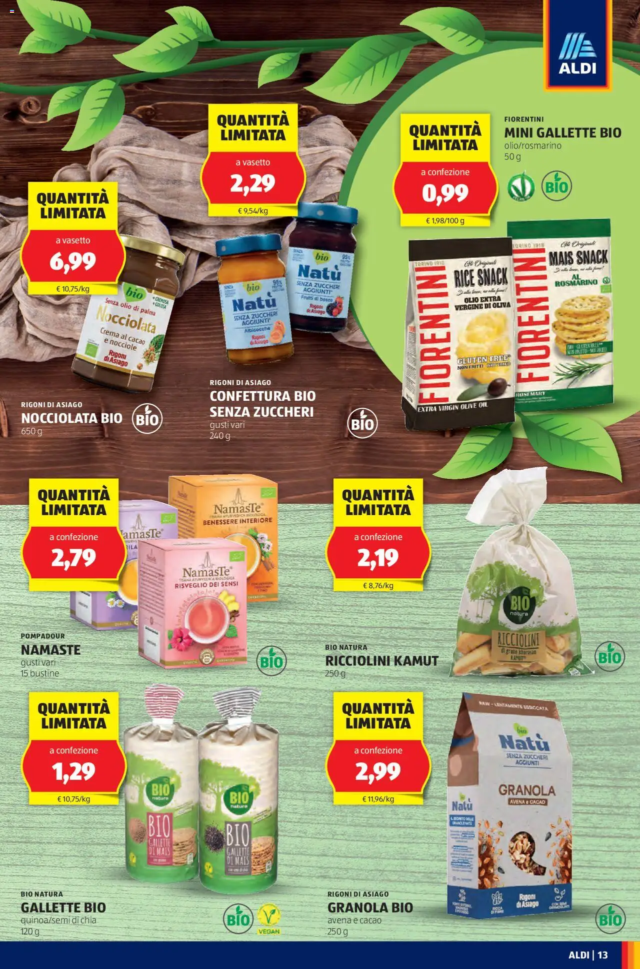 Volantino Aldi del 25.08.2025 | Pagina: 13 | Prodotti: Olive, Pasta, Crackers, Lampone