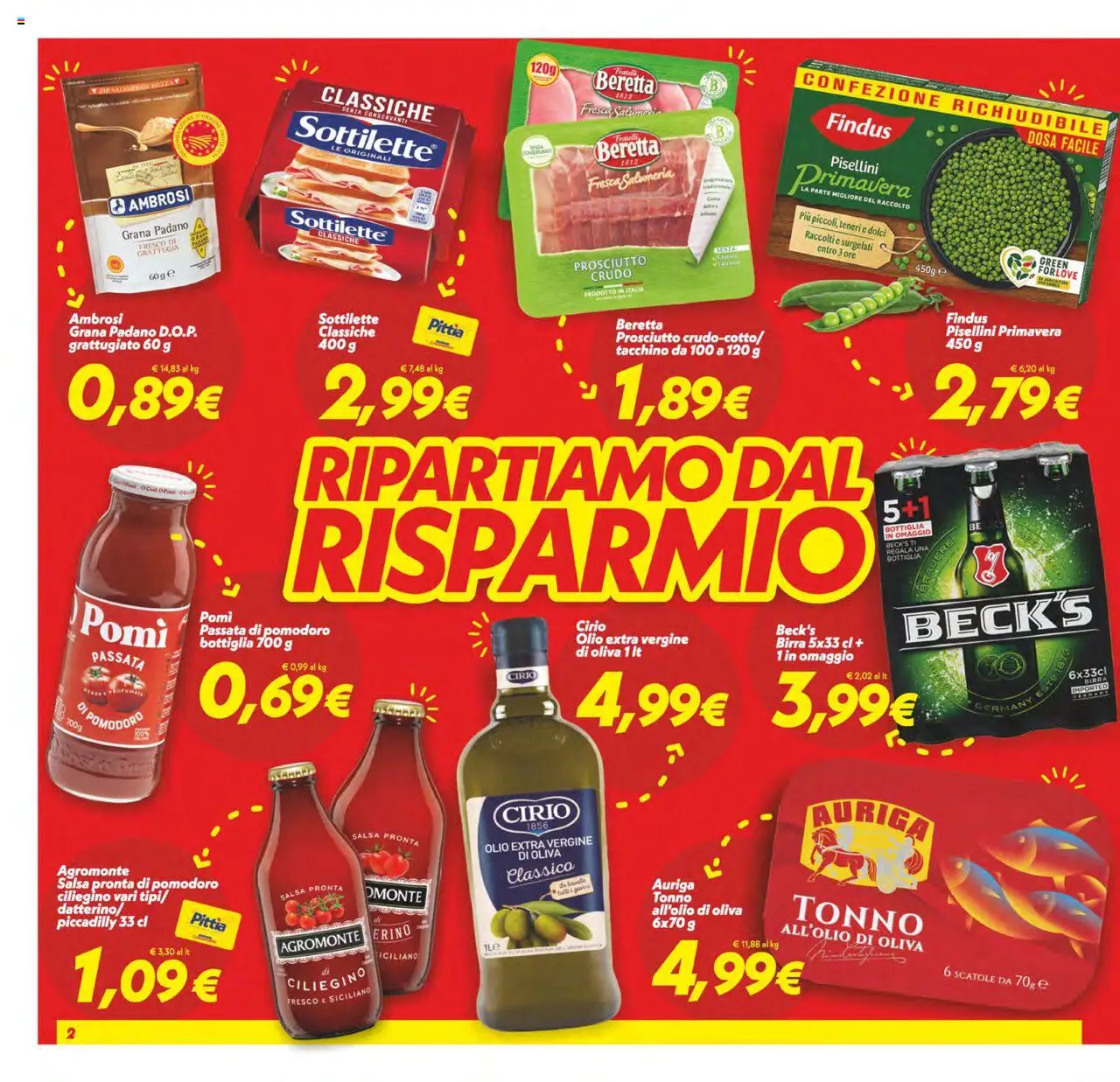 Volantino SuperConveniente del 12.09.2025 | Pagina: 2 | Prodotti: Birra, Pomodoro, Olio, Passata di pomodoro