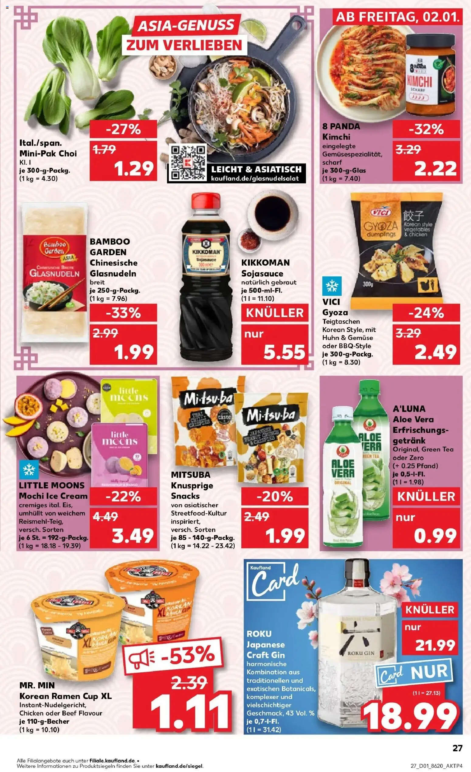 Kaufland prospekt Hagen	 – gültig ab 05.01.2026 | Seite: 27 | Produkte: Gemüse, Gin, Mochi