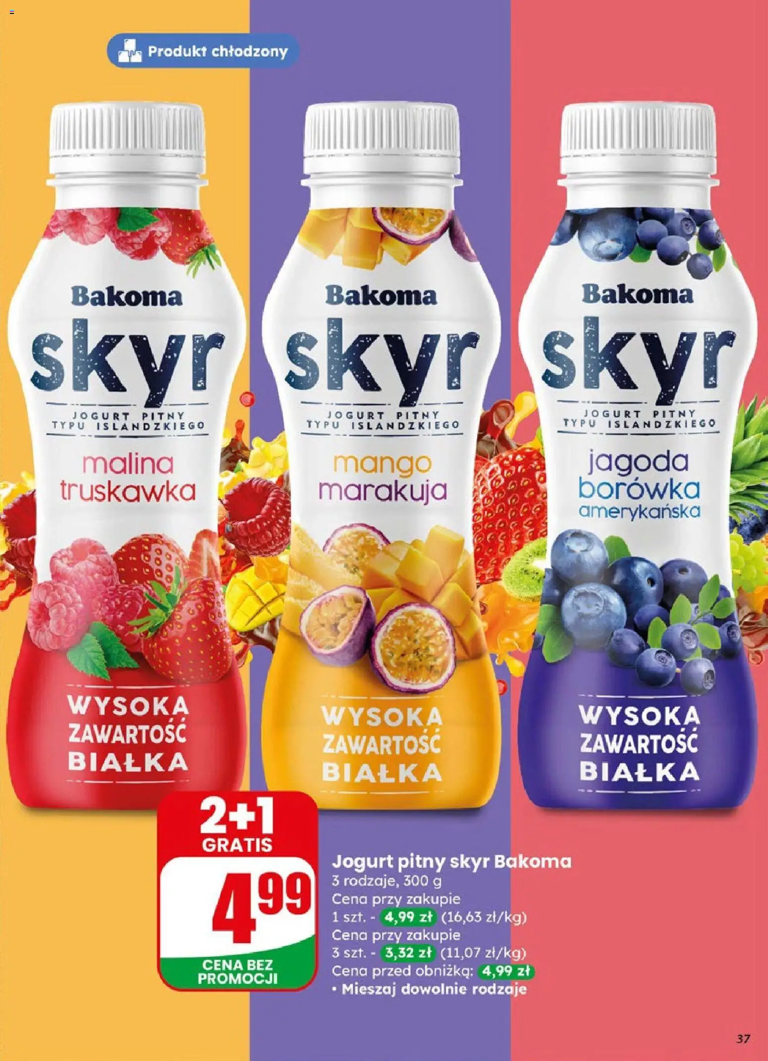 Dino gazetka od 08.04.2026 | Strona: 37 | Produkty: Malina, Jogurt pitny, Jogurt, Skyr