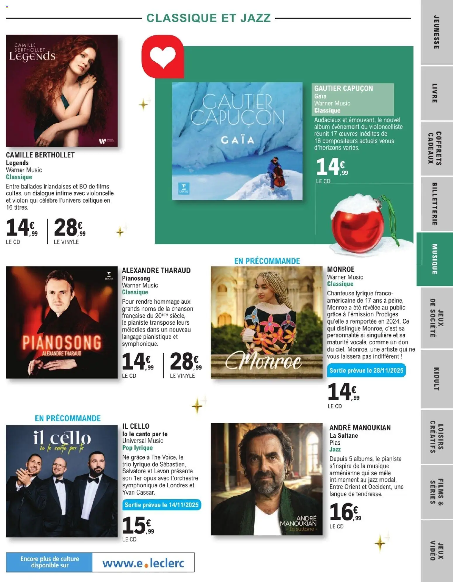 {H1} | Page: 63 | Produits: Vidéo, Violon, Violoncelle, Thé