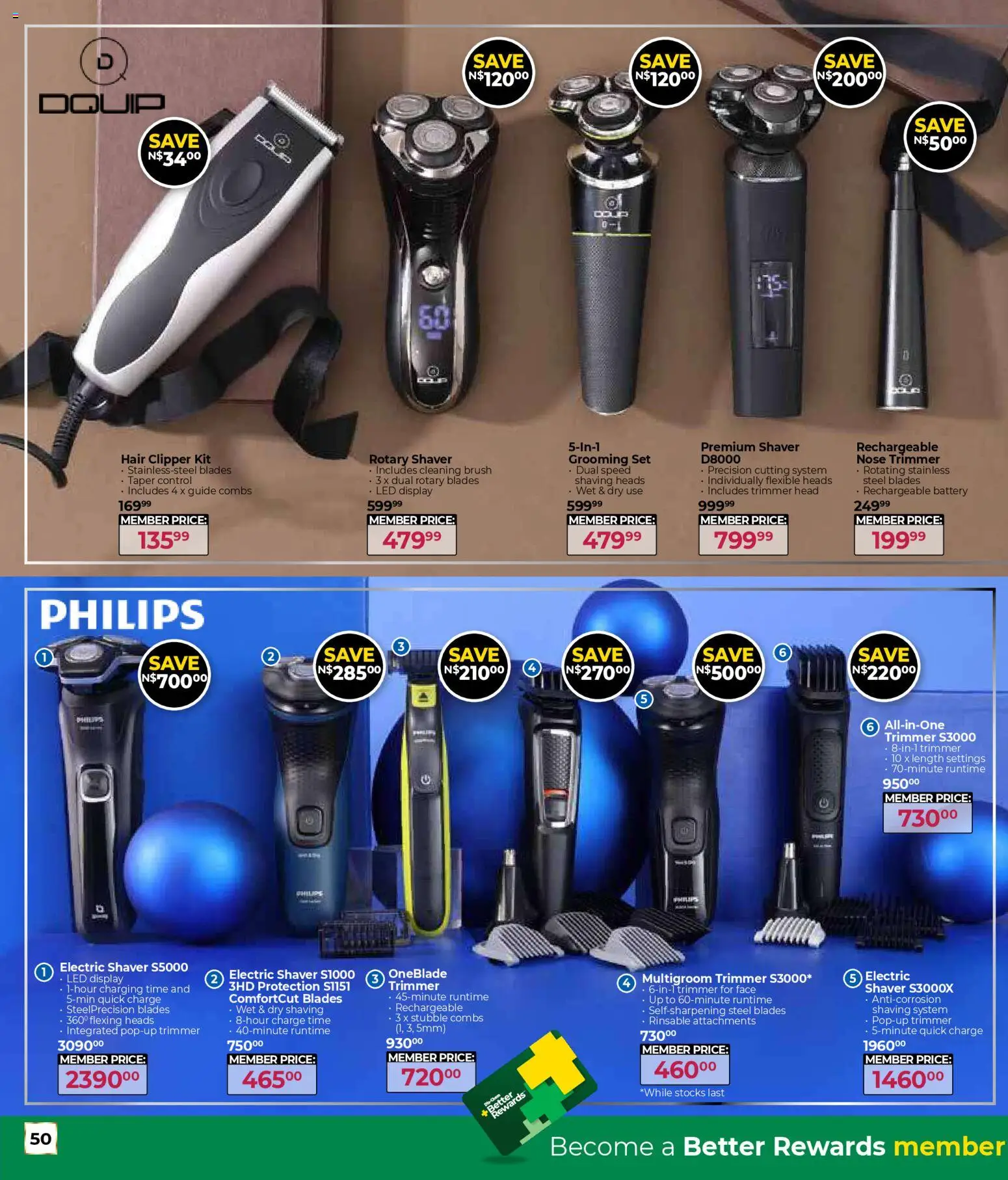 New Dis-Chem catalogue – valid from 29.10.2025 | Page: 50 | Products: Battery, Hair clipper, Brush