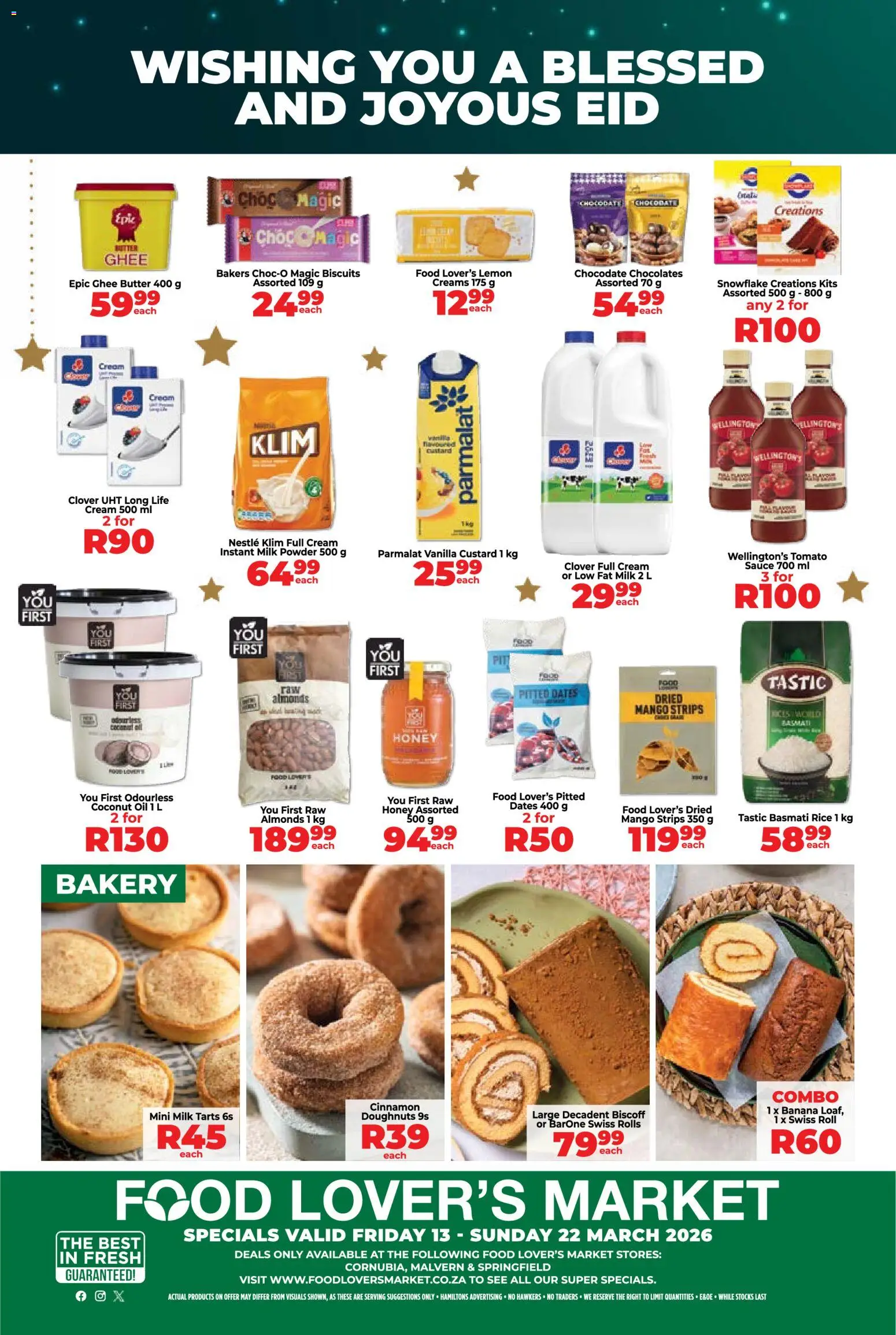 New Food Lover's Market catalogue – valid from 13.03.2026 | Page: 4 | Products: Milk, Rice, Sauce, Mango